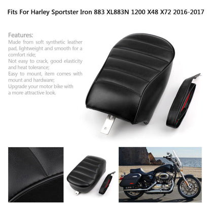 2016-2019  Rear Seat Passenger Pillion Iron Sportster Black XL883N 883