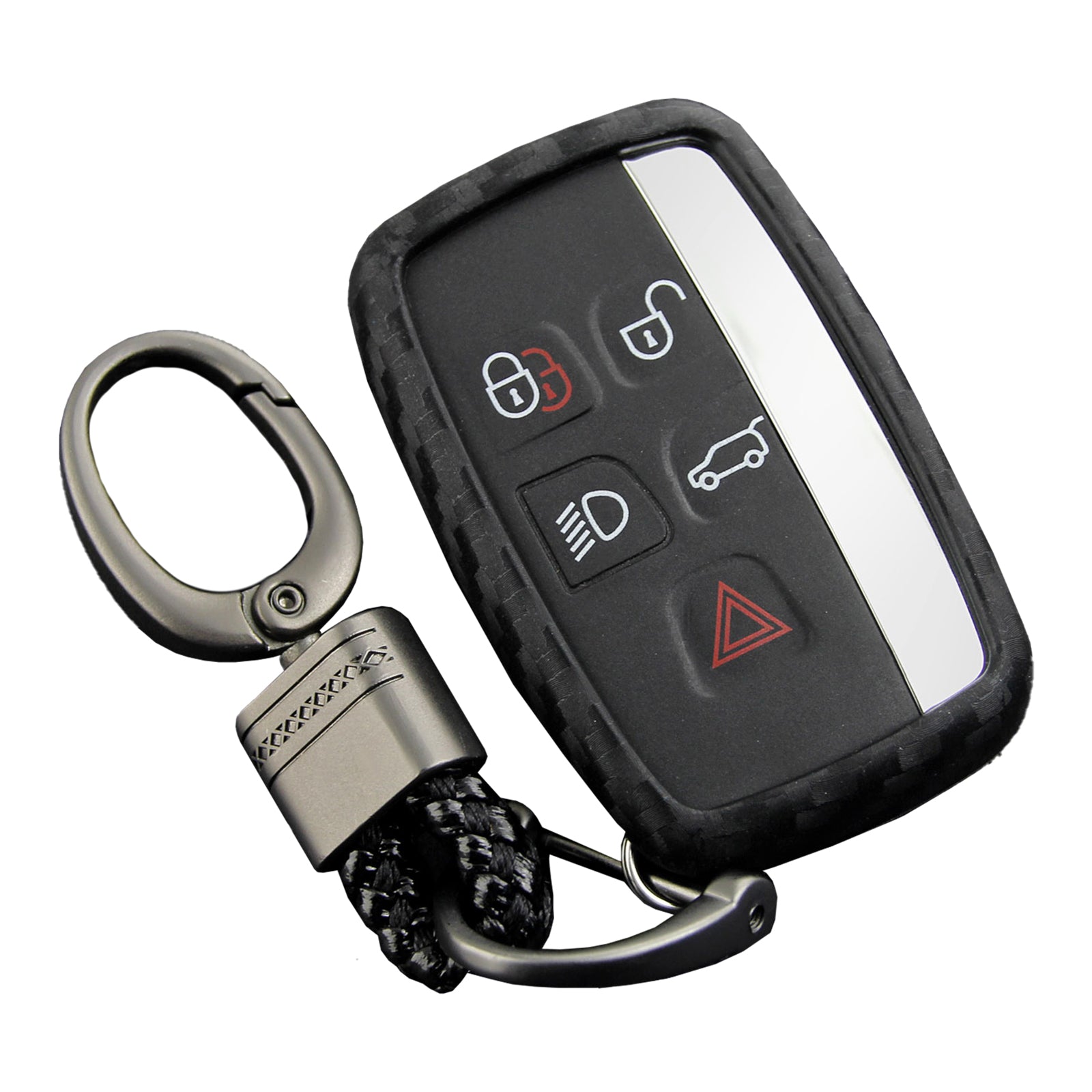 Leather Silicone Car Key Case Cover With Buckle For Range Rover