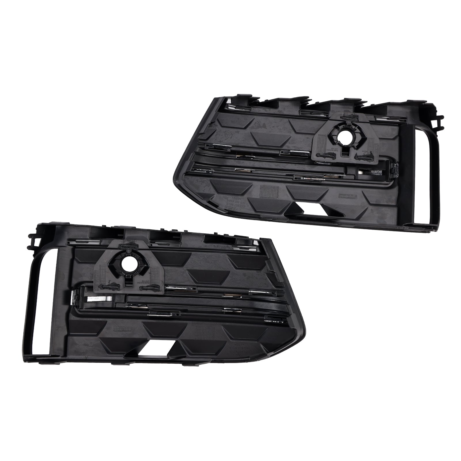 2023+ Audi A6 C8PA S-Line S6 2PCS Front Bumper Fog Light Grille Trim Black Chrome