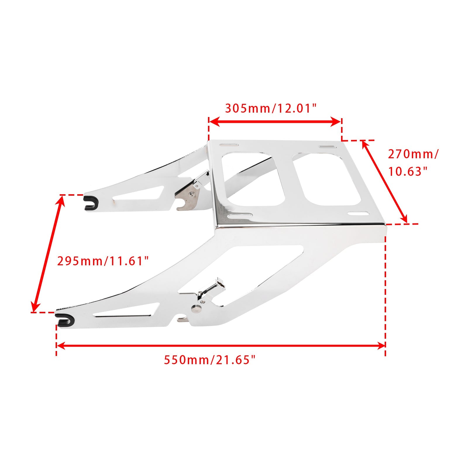2022-2025 Softail Low Rider ST FXLR ST DETACHABLE 2-UP TOUR PACK MOUNTING RACK CHROME