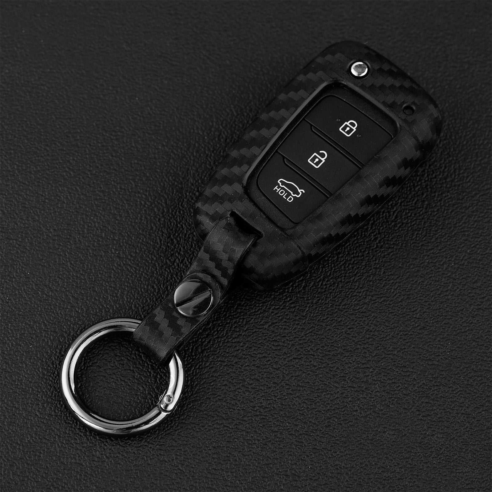 Leather Silicone Car Key Case Cover With Buckle For Honda Accord