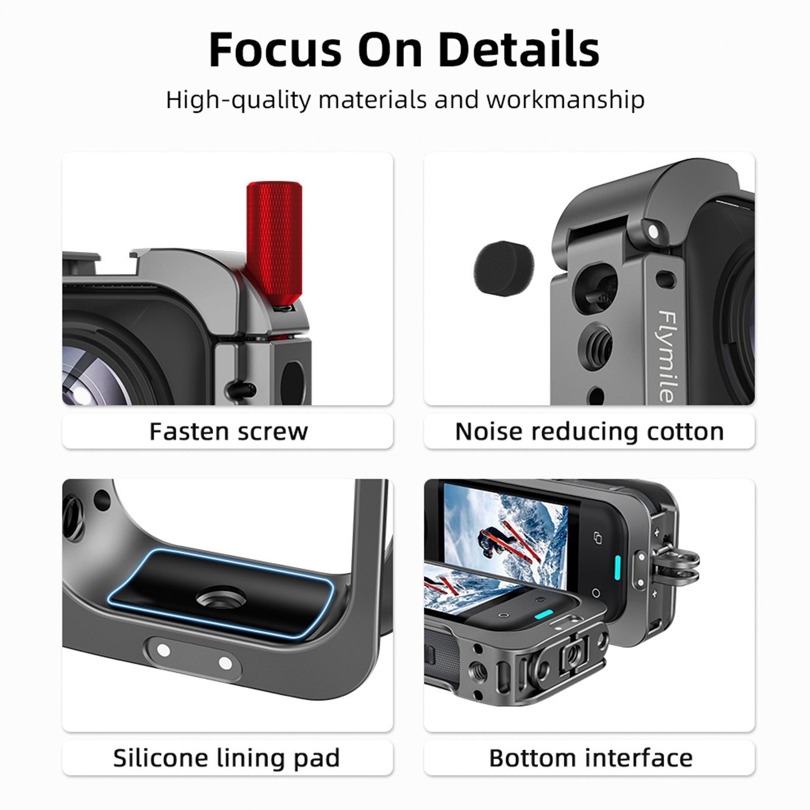 Camera Accessories Protective Frame Case With Lens Cover Kit For Insta360 X5