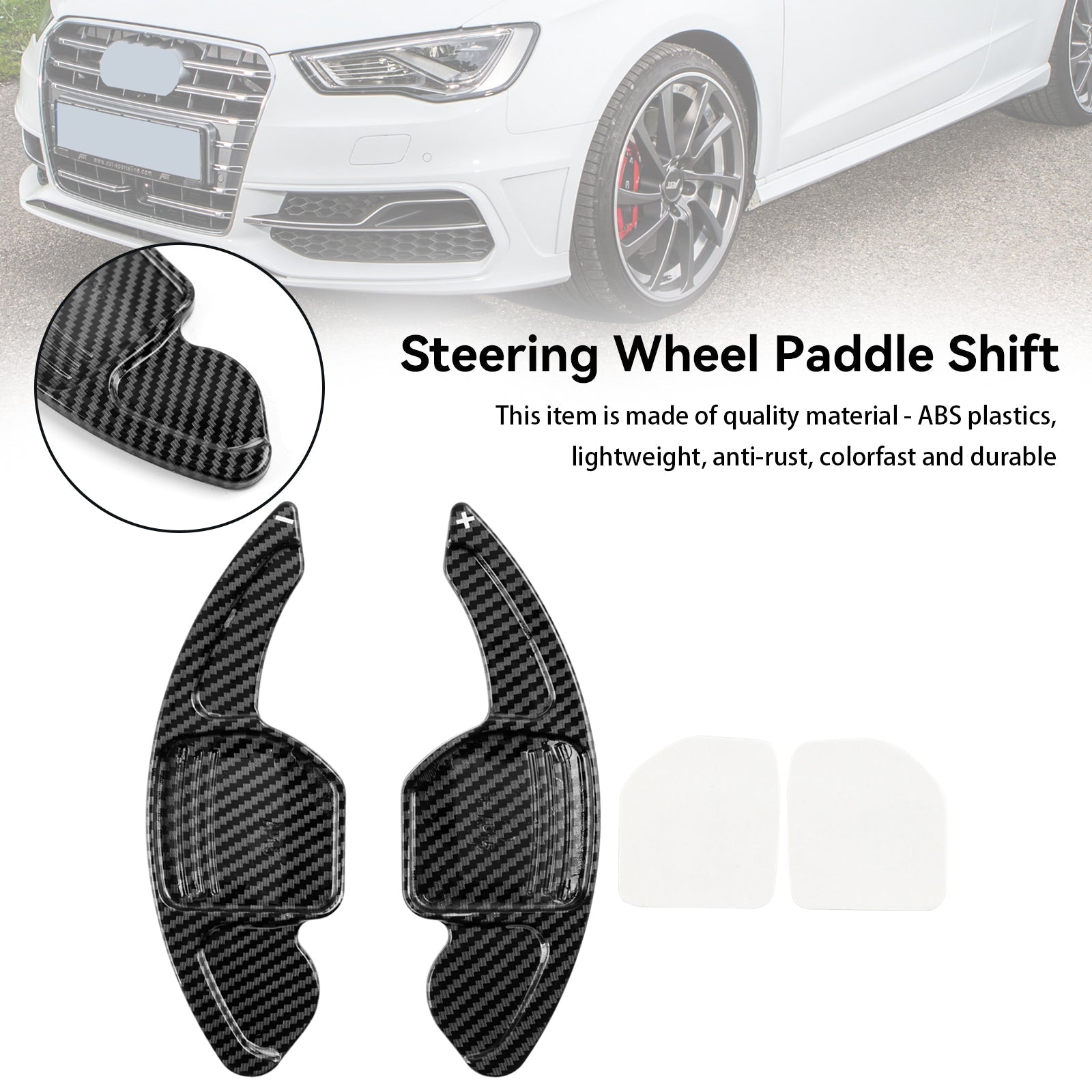 Steering Wheel Shift Paddle Shifter Extension ABS plastics Fit Audi A5 S5 2012-2016