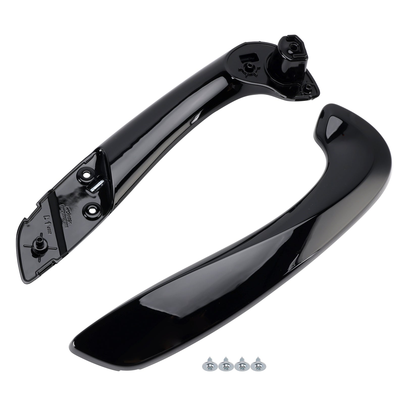 2009-2015 Renault Fluence Front Left Inner Door Handle Base+Cover Set Black
