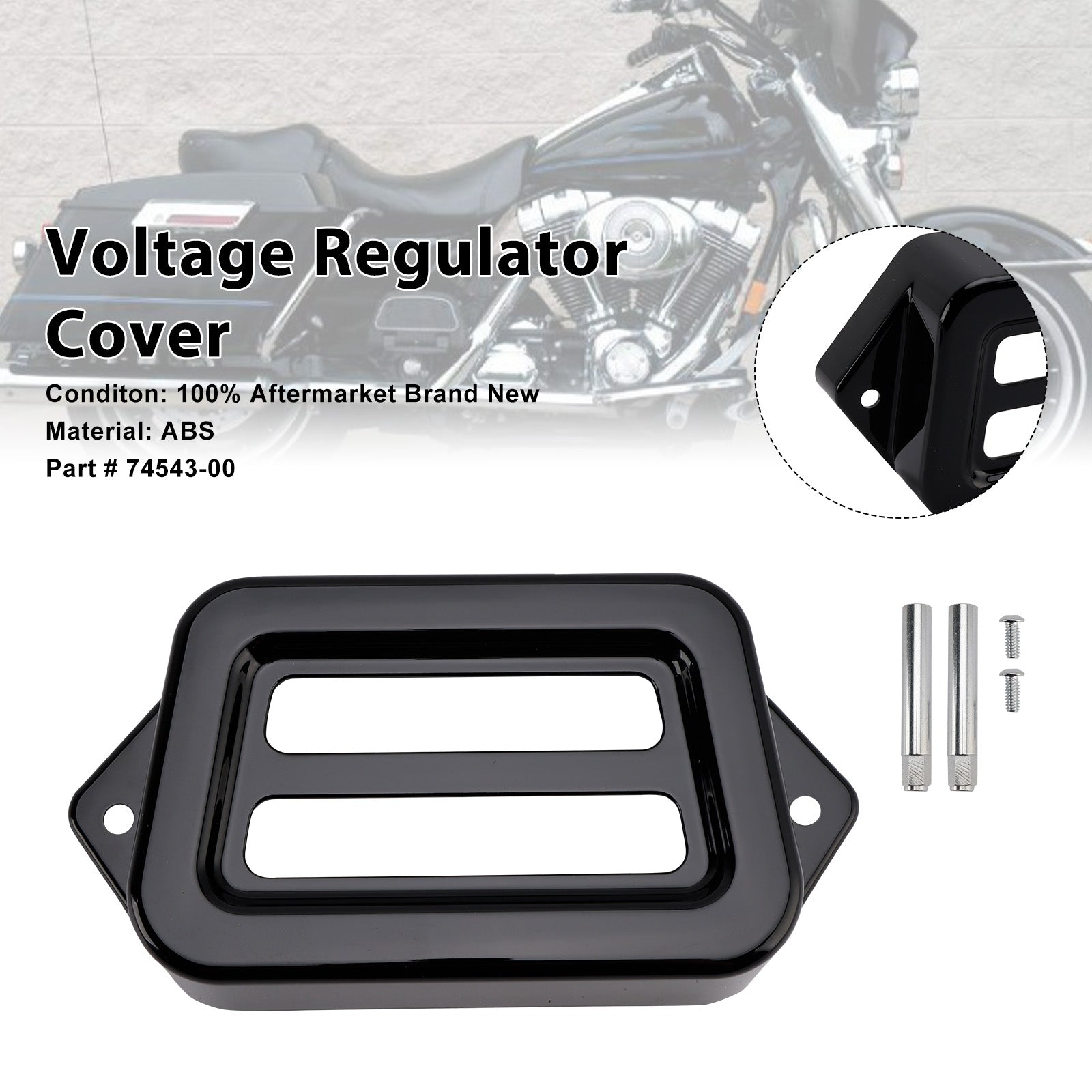 Voltage Regulator Cover For Road King Electra Street Road Glide 1997-2008