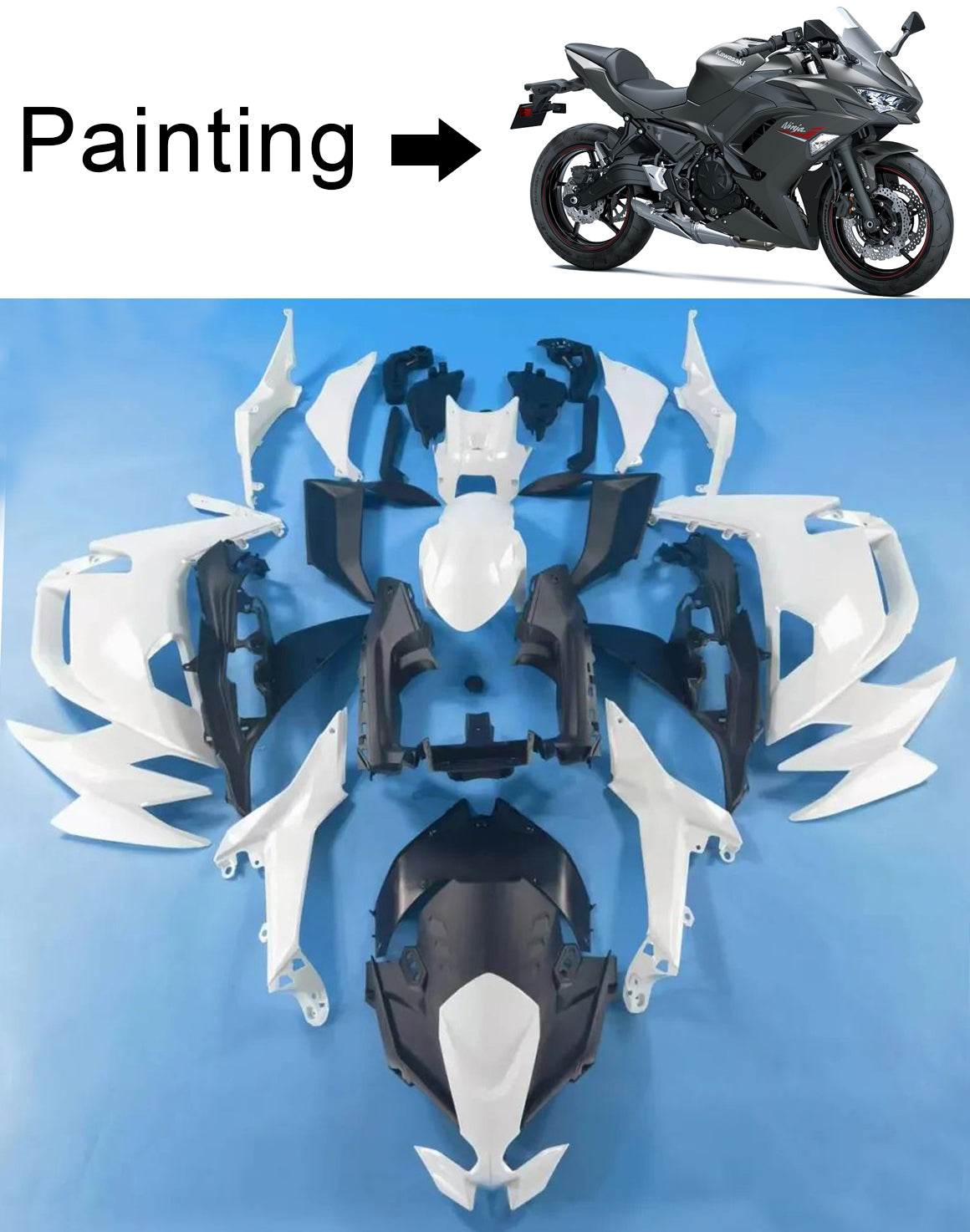 2020-2024 Kawasaki ER-6F Ninja650 Injection Fairing Kit Bodywork ABS #101
