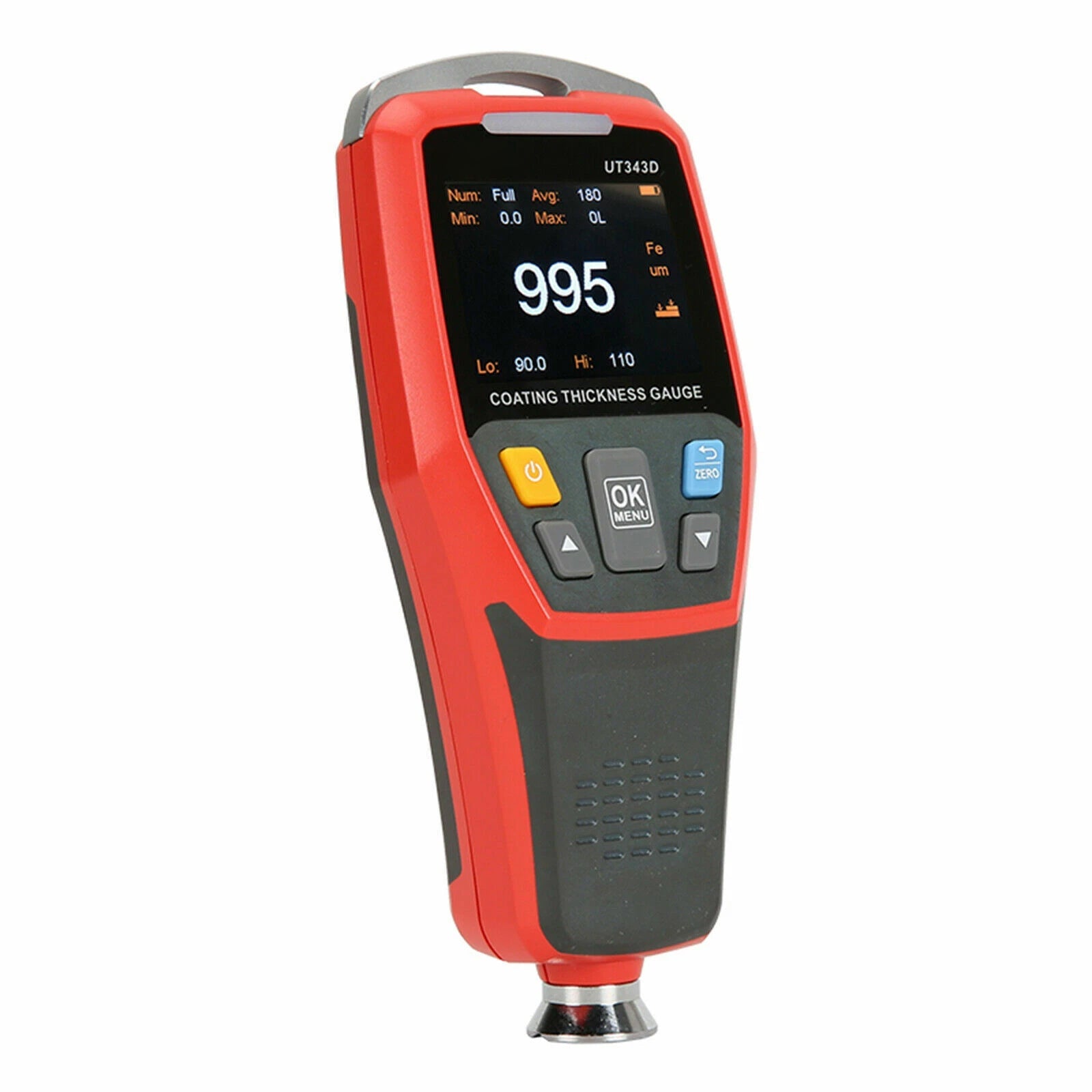 UT343D Digital Coating Thickness Gauge Meter Tester Range 0 to 1250um