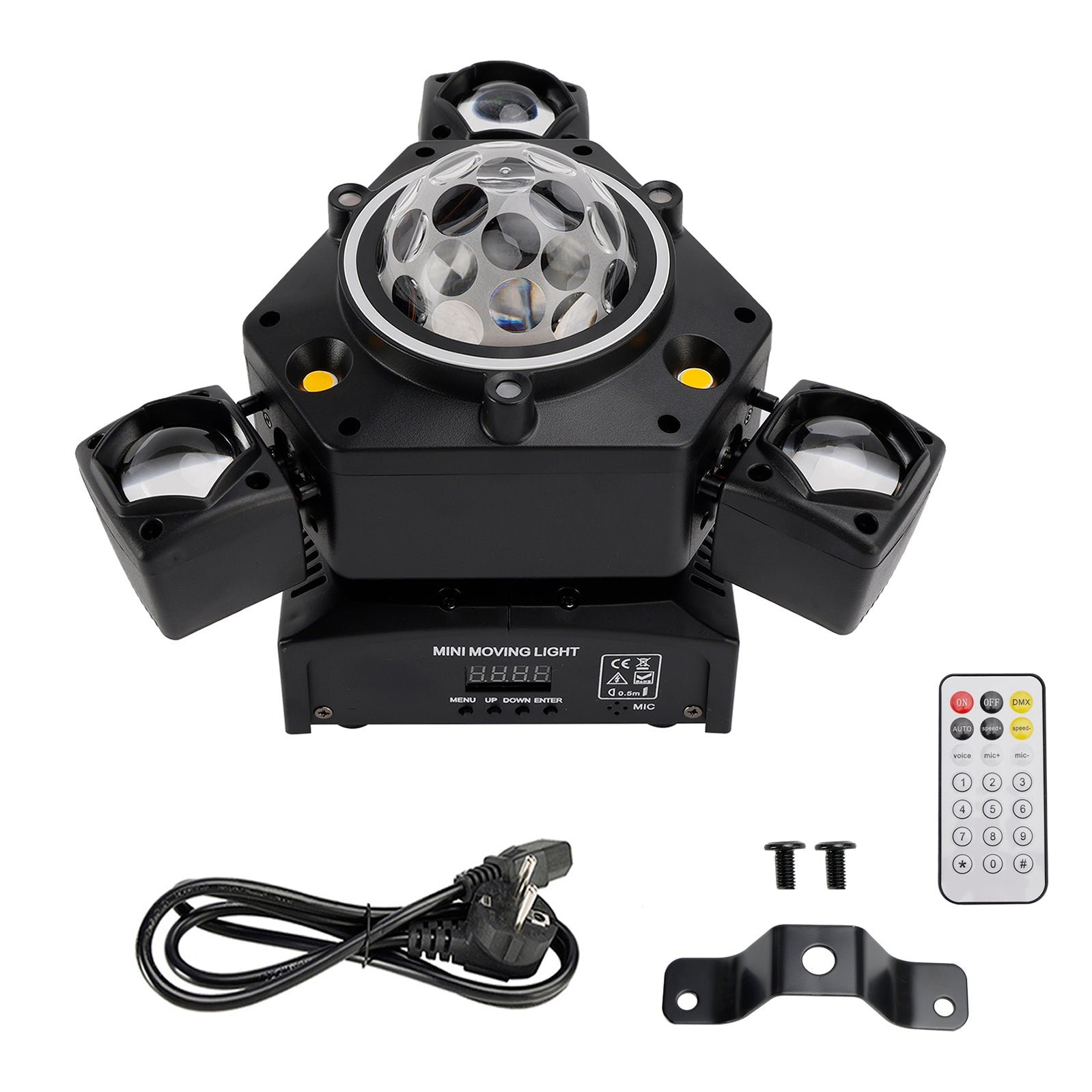 Three Head LED Stage Light Beam Moving Head Light With Laser DJ Disco Party