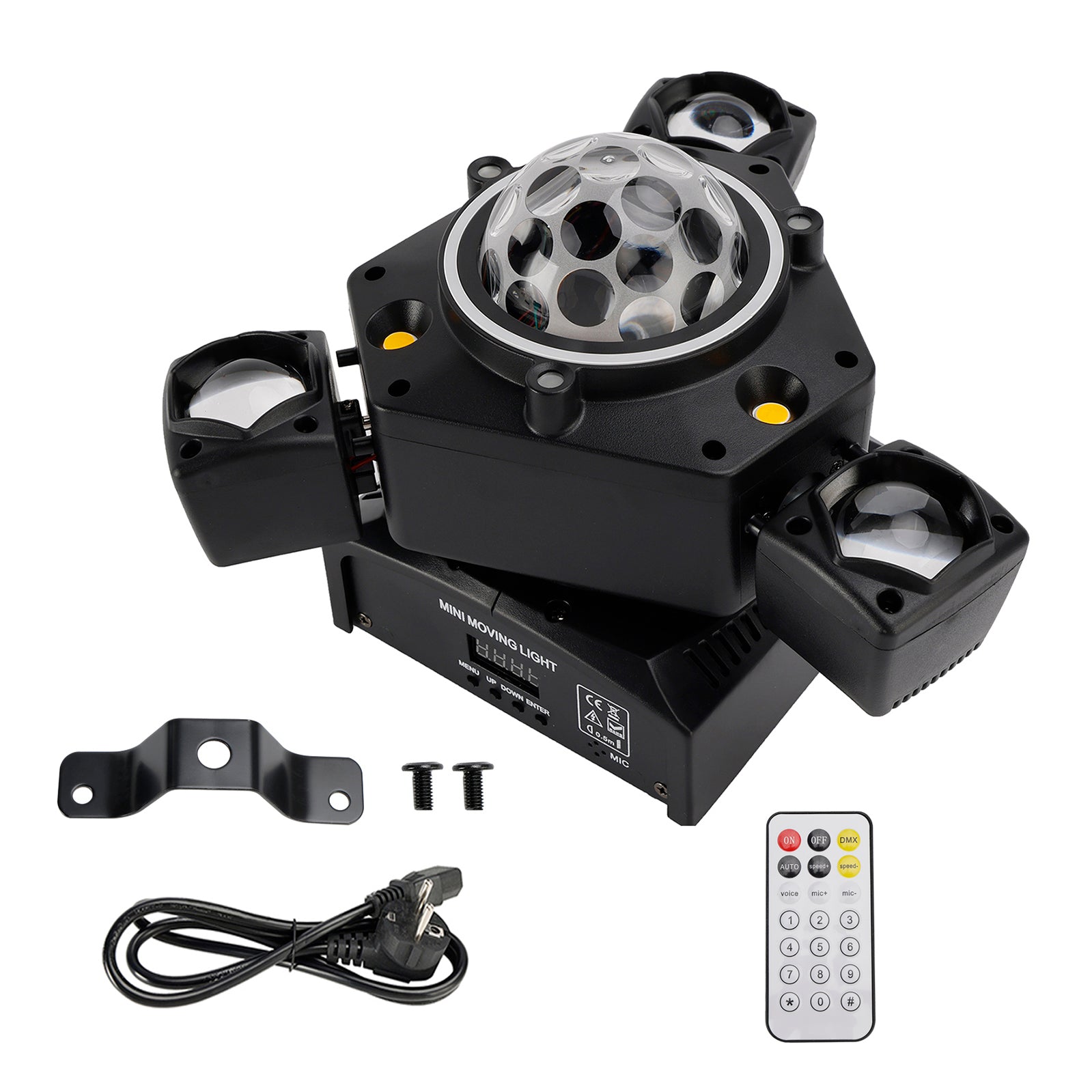Three Head LED Stage Light Beam Moving Head Light With Laser DJ Disco Party