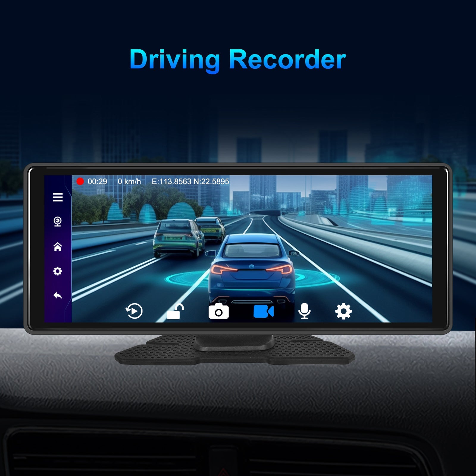 10.77"Bluetooth Car Navigation Carplay HD Large Touch Screen Recorder AHD Camera