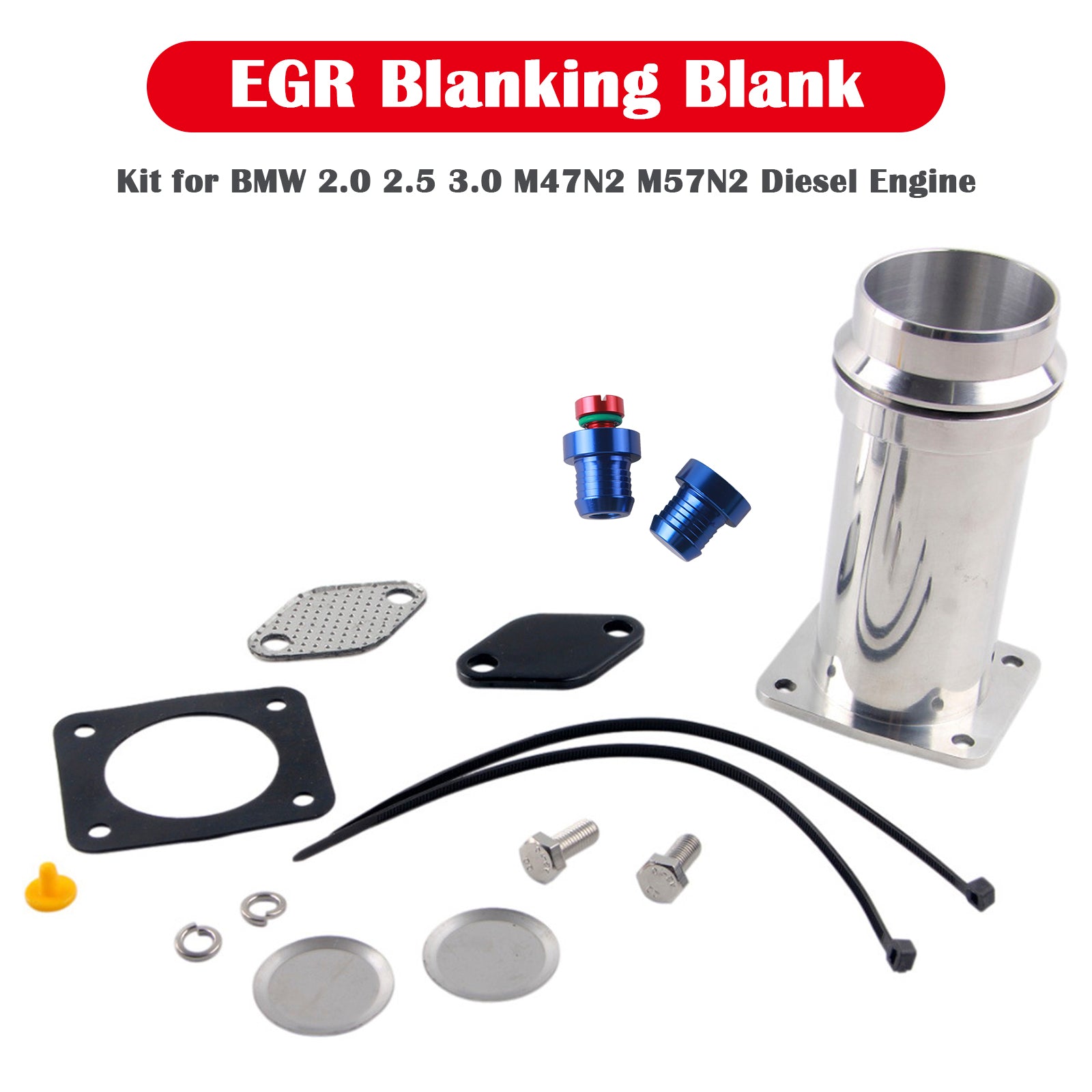 2007-2010 BMW x6 E71 30dx EGR Blanking Blank Kit M47N2 M57N2 Diesel Engine