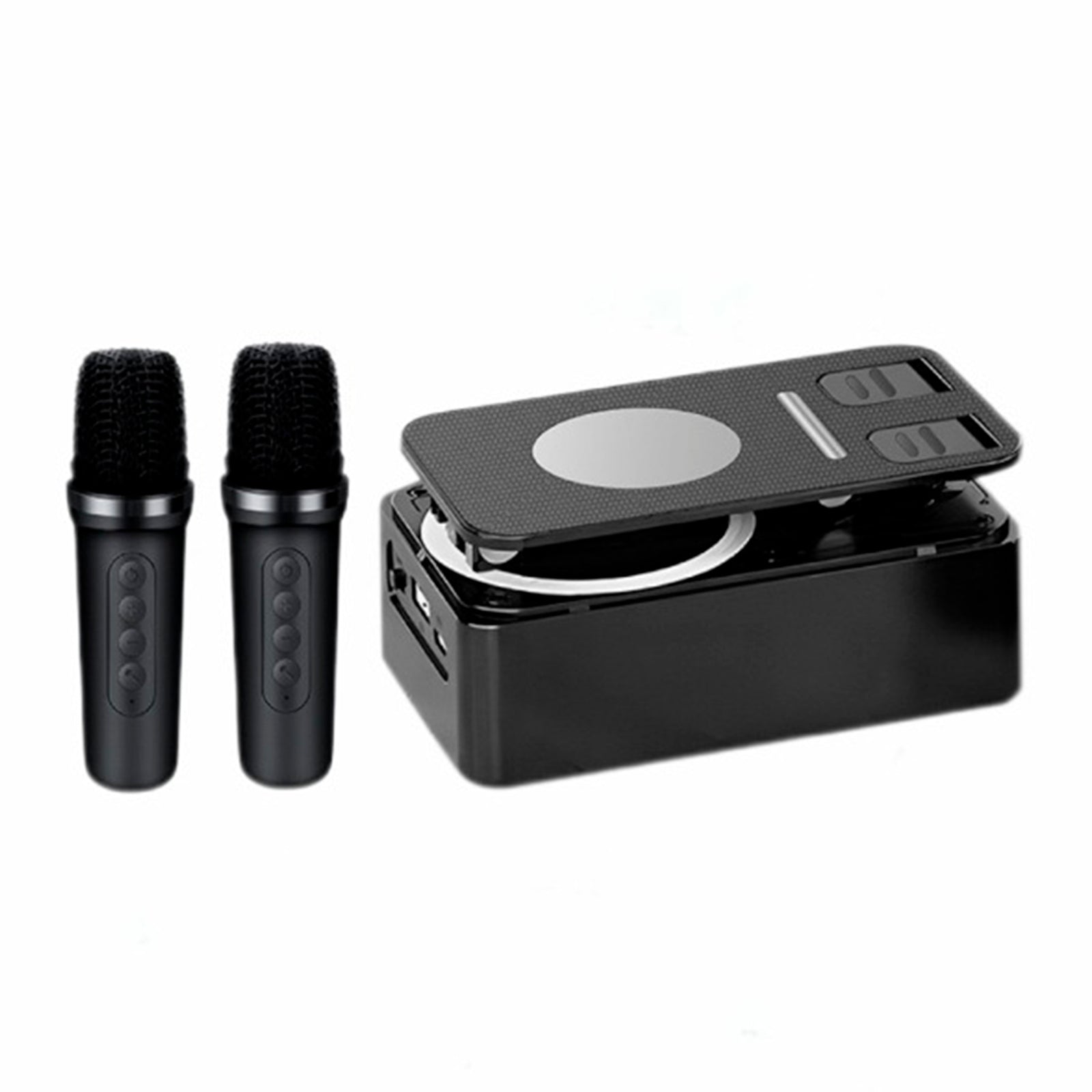 4 in 1 Phone Holder Bluetooth Speaker Wireless Charger Power Bank Desktop Live