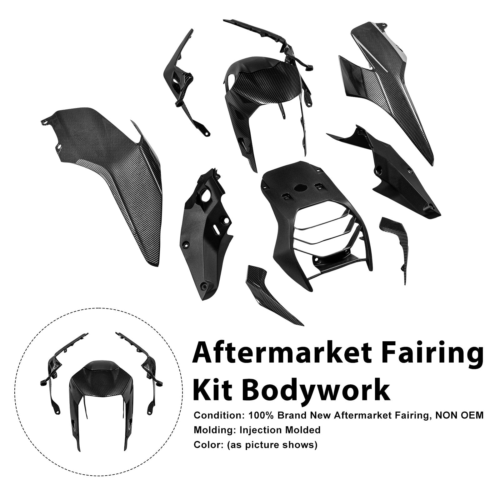Injection Bodywork Fairing Kit for 390 DUKE 2017-2023