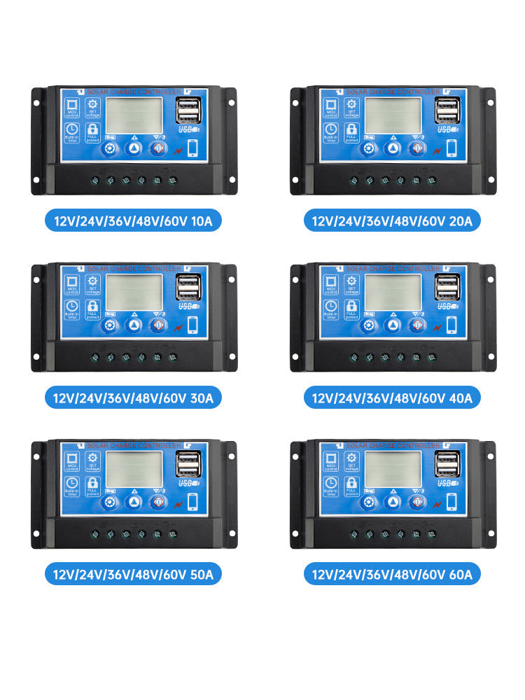 12V-60V PWM Solar Controller Display Current Solar Street Light Control 0V Start