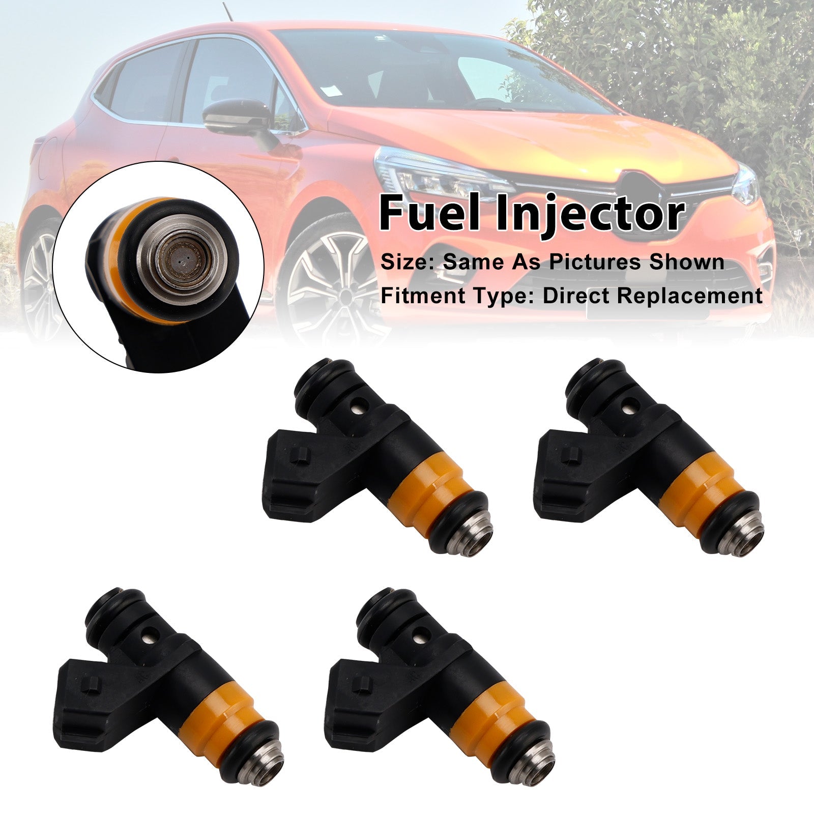 4Pcs Fuel Injector For Renault Clio 2 Megane 2 Scenic 2 1.4/1.6 16V H029611