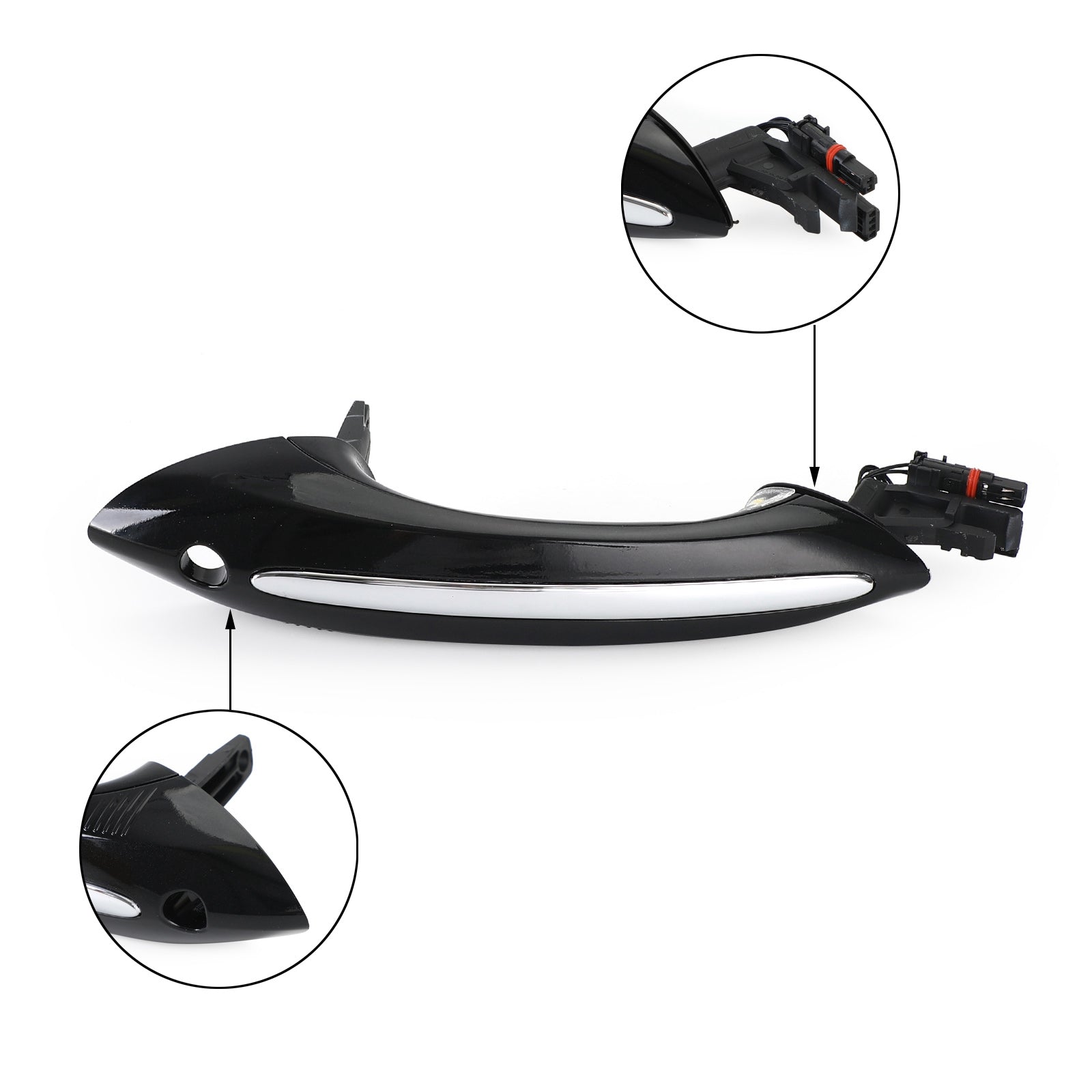 Black Exterior Left+Right Door Handle 51217231931/51217231934 For BMW F10 F01