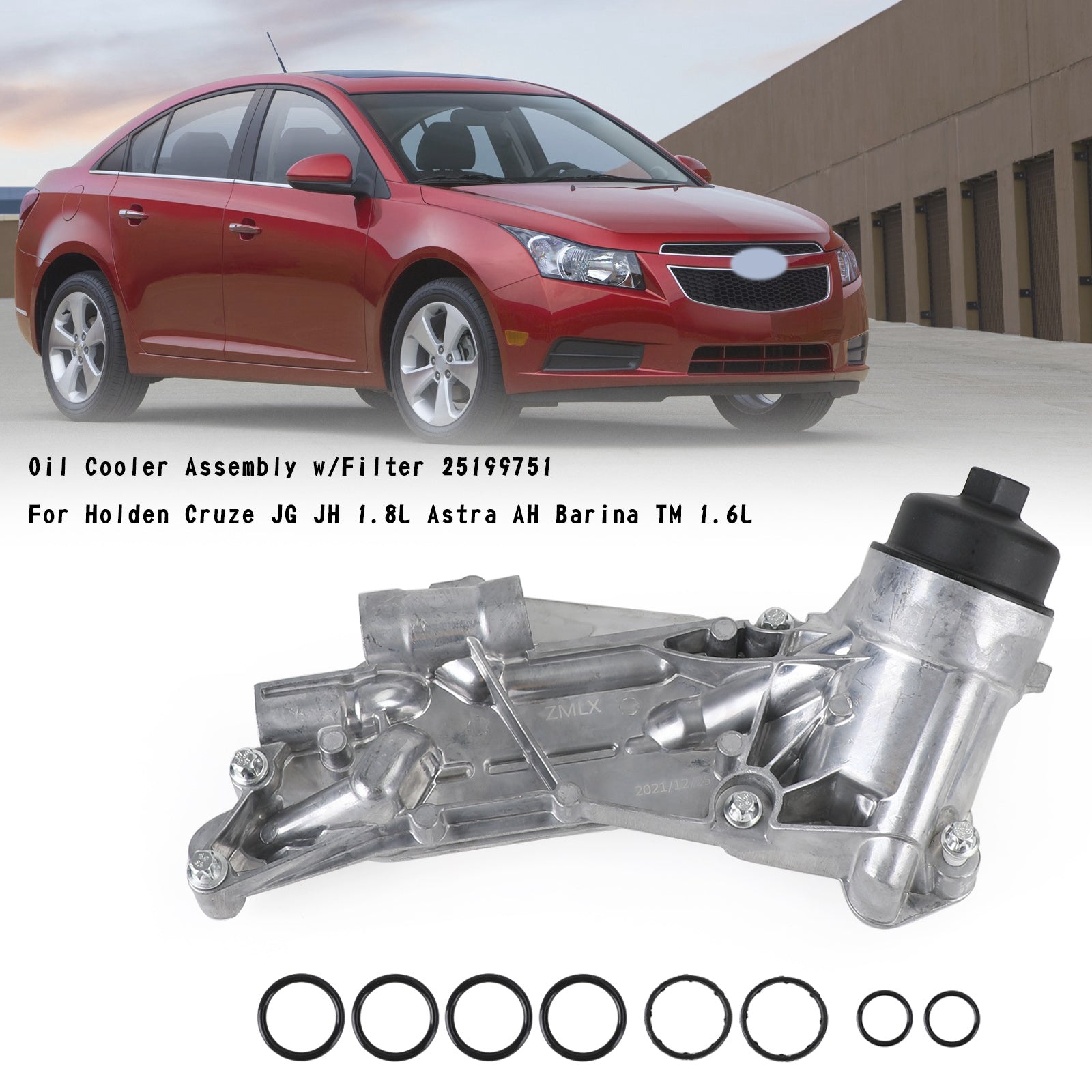 2009-2016 Cruze JG JH (F18D4 1.8L Petrol) Oil Cooler Assembly w/Filter 25199751 93186324