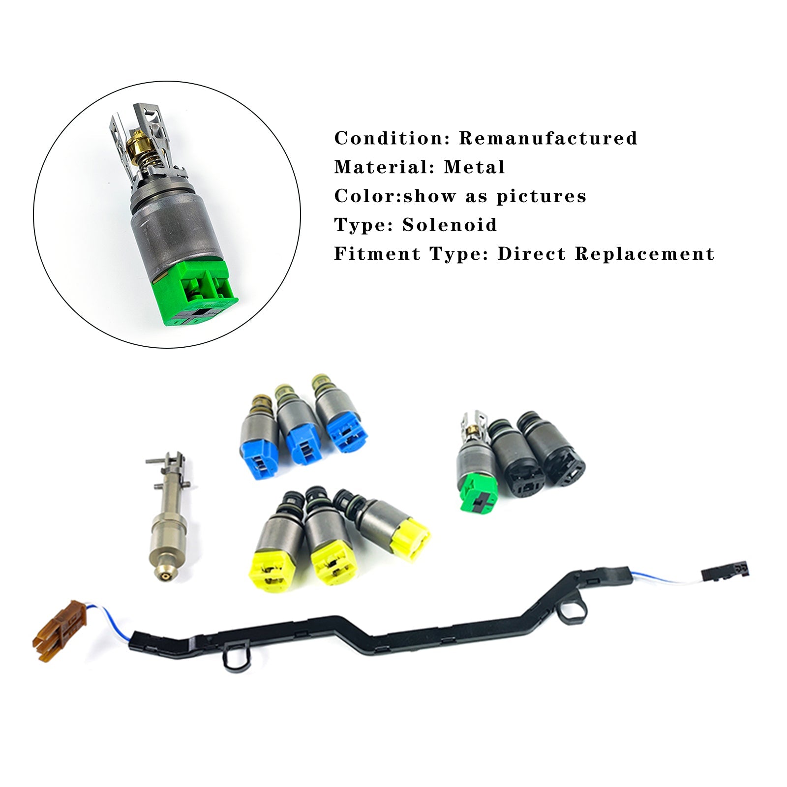 2002-2005 BMW 745i 745Li 9PCS 6HP26 6HP28 6HP32 Transmission Solenoid