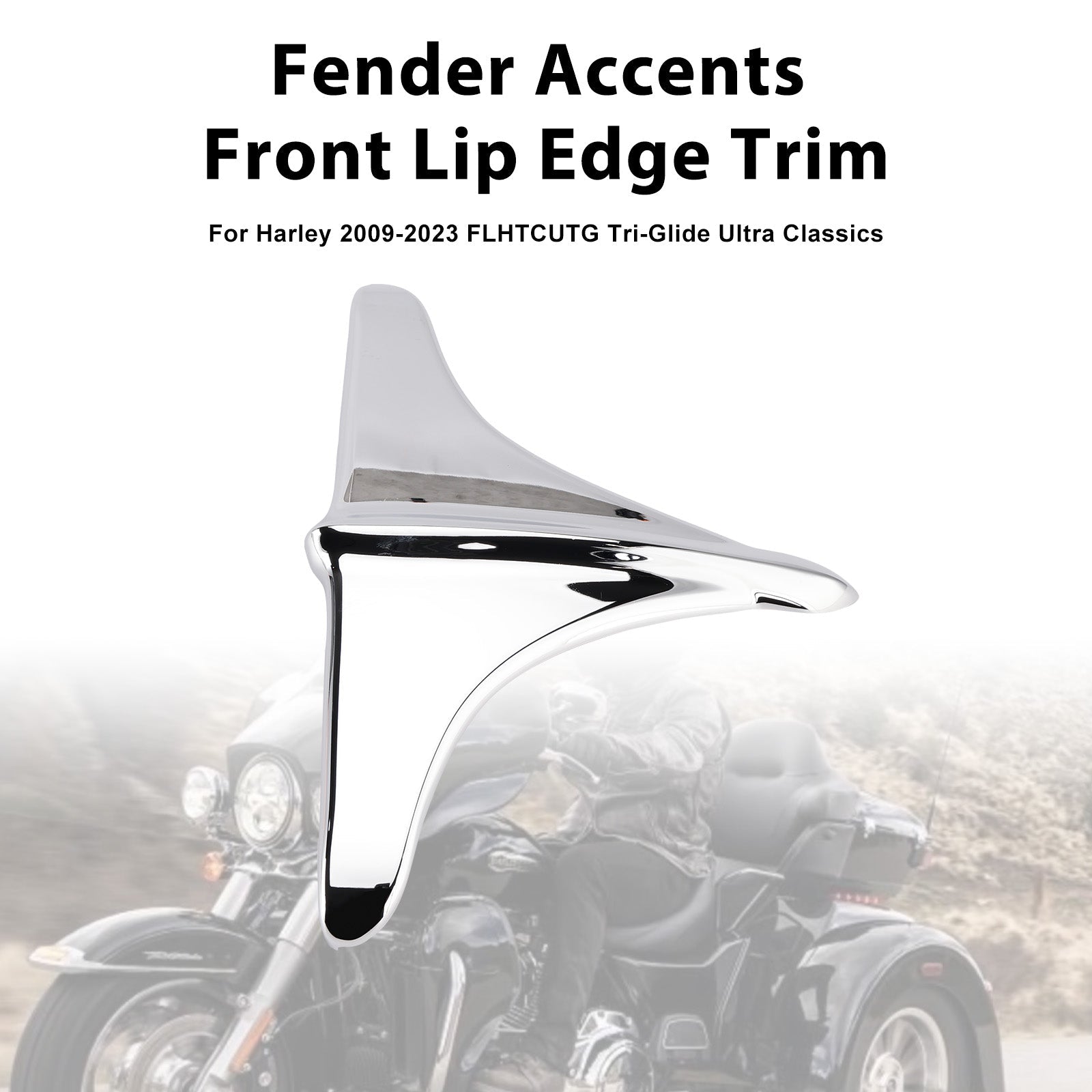 ABS Rear Fender Accents Front Edge Trim For Street Tri Glide 2009-2023