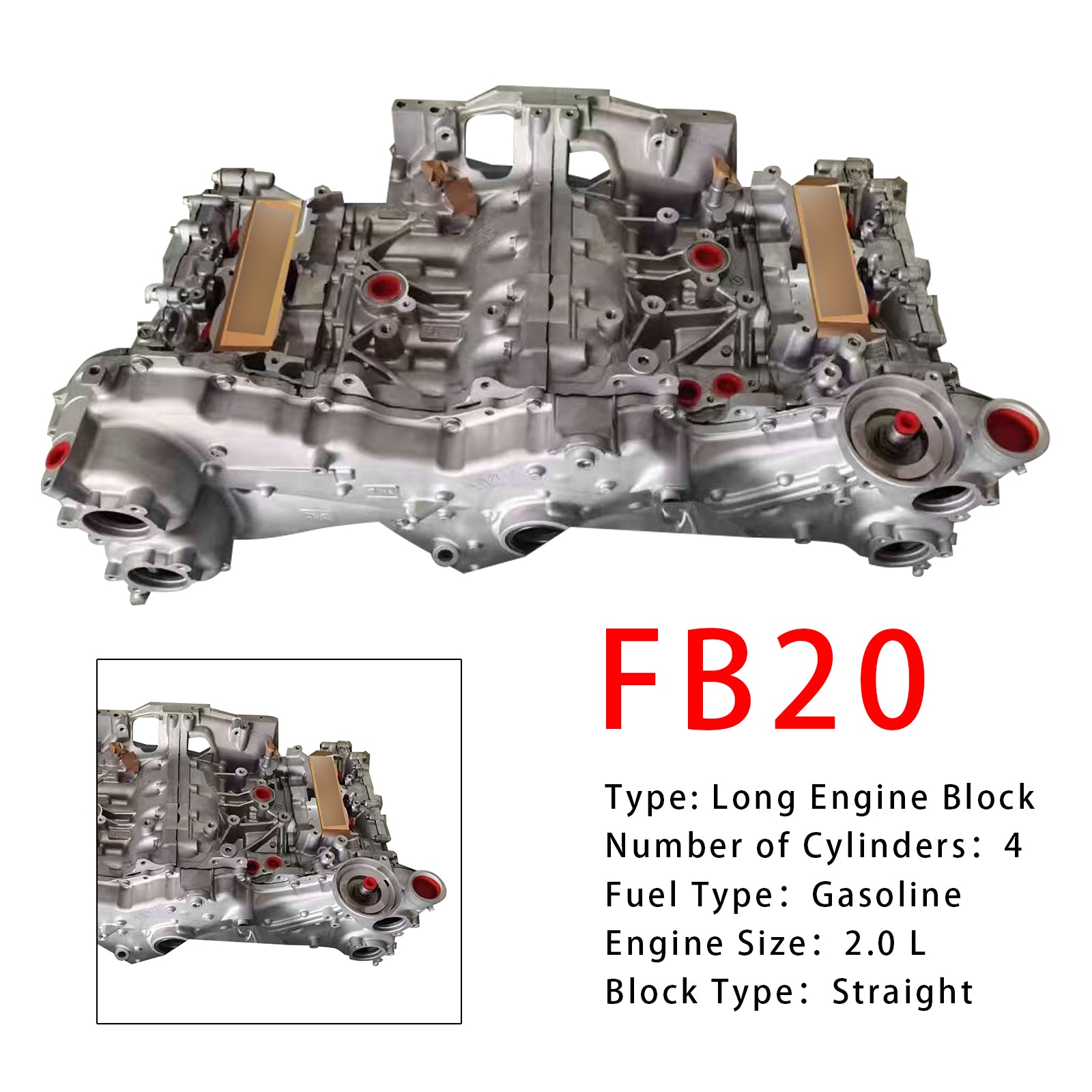 2012-2014 Subaru IMPREZA CROSSTREK 2.0L Engine Assembly Long Engine Block FB20
