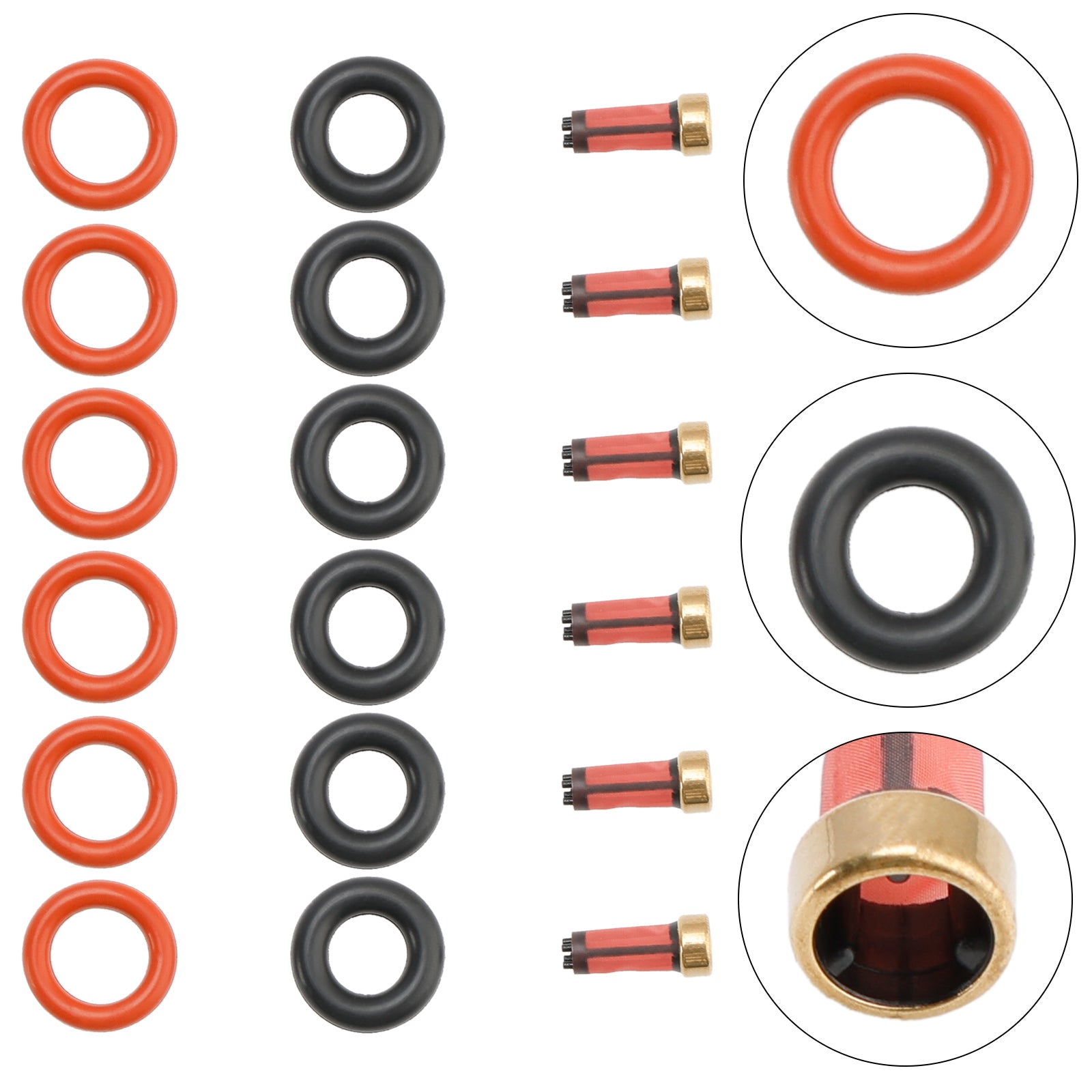 BMW E46 320i 323i 325i 328i 330i M52 M54 Fuel Injector Repair Kits 13537546244 13641437487