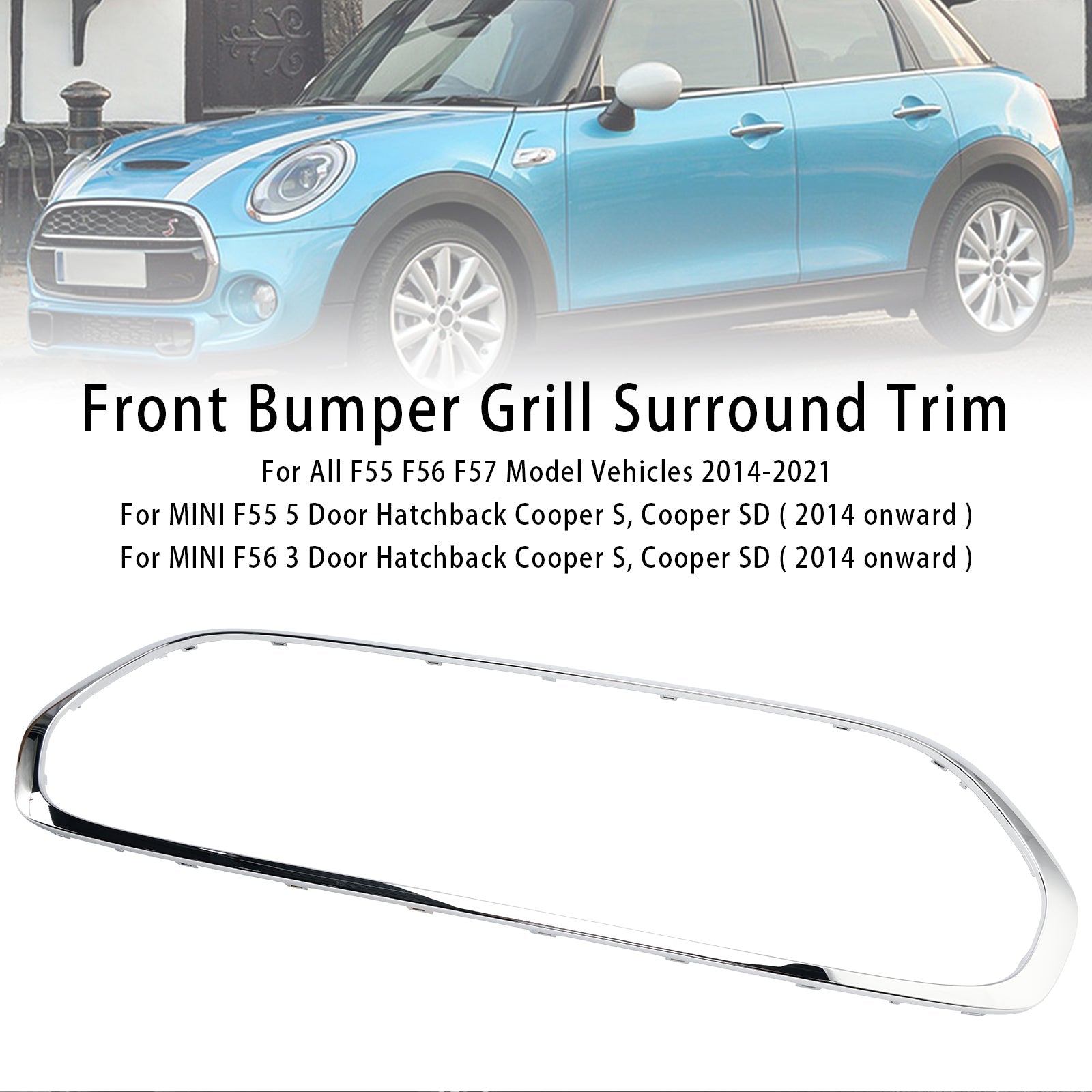 2014-2021 Mini Cooper F55 F56 F57 Front Grille Grill Surround 51137449207
