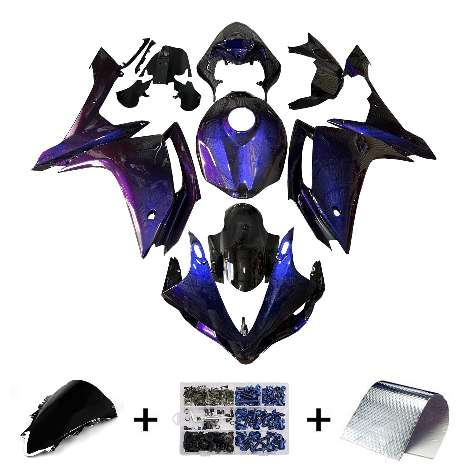 Injection Fairing Kit Bodywork Plastic ABS For Yamaha YZFR1 YZF-R1 2007-2008