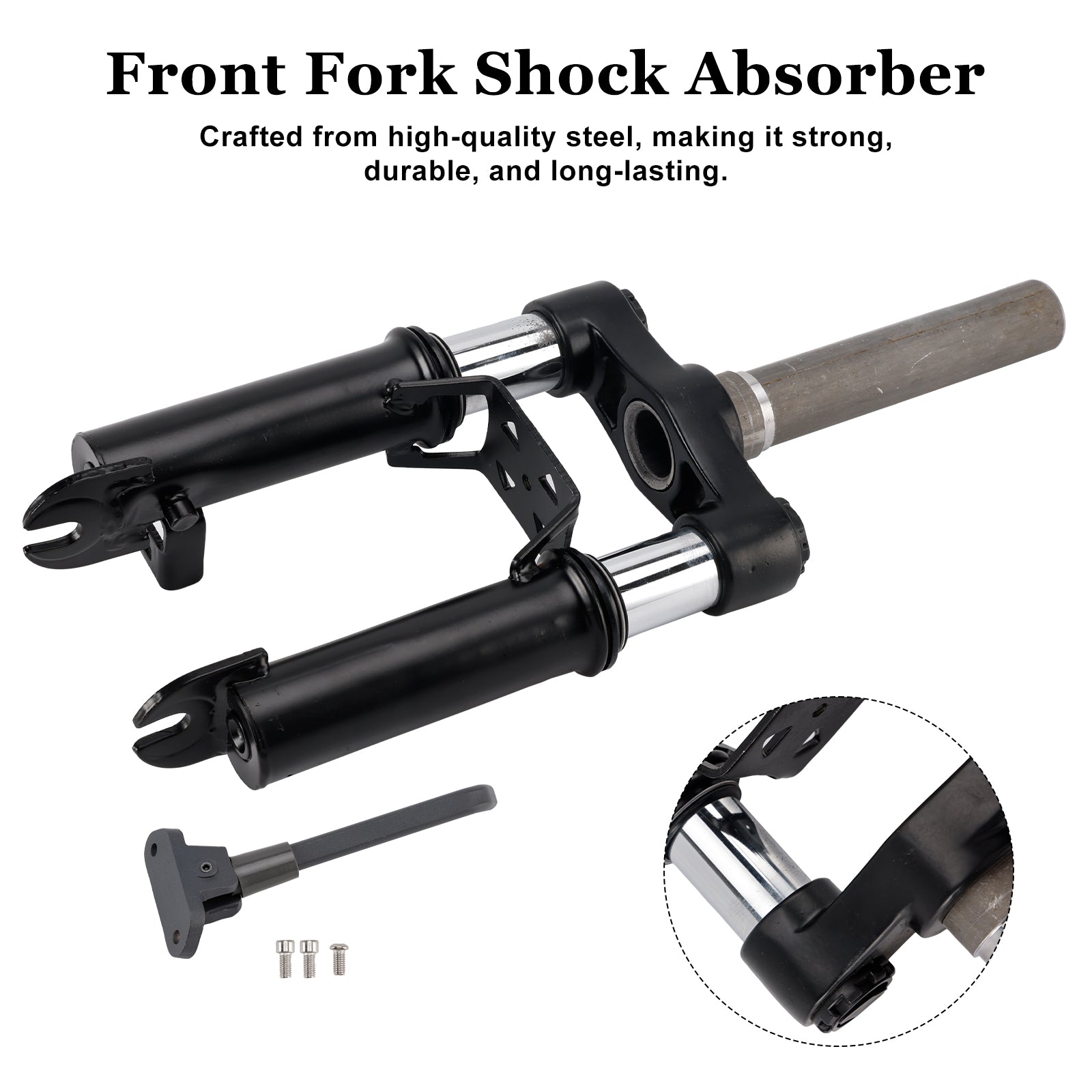 Front Fork Shock Absorber with Foot Stand for Ninebot Max G30 E-Scooters