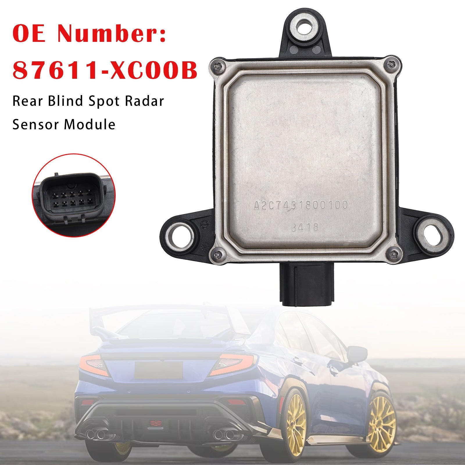 Rear Blind Spot Radar Sensor Module 87611-XC00B For Subaru Impreza Ascent 2017-2019
