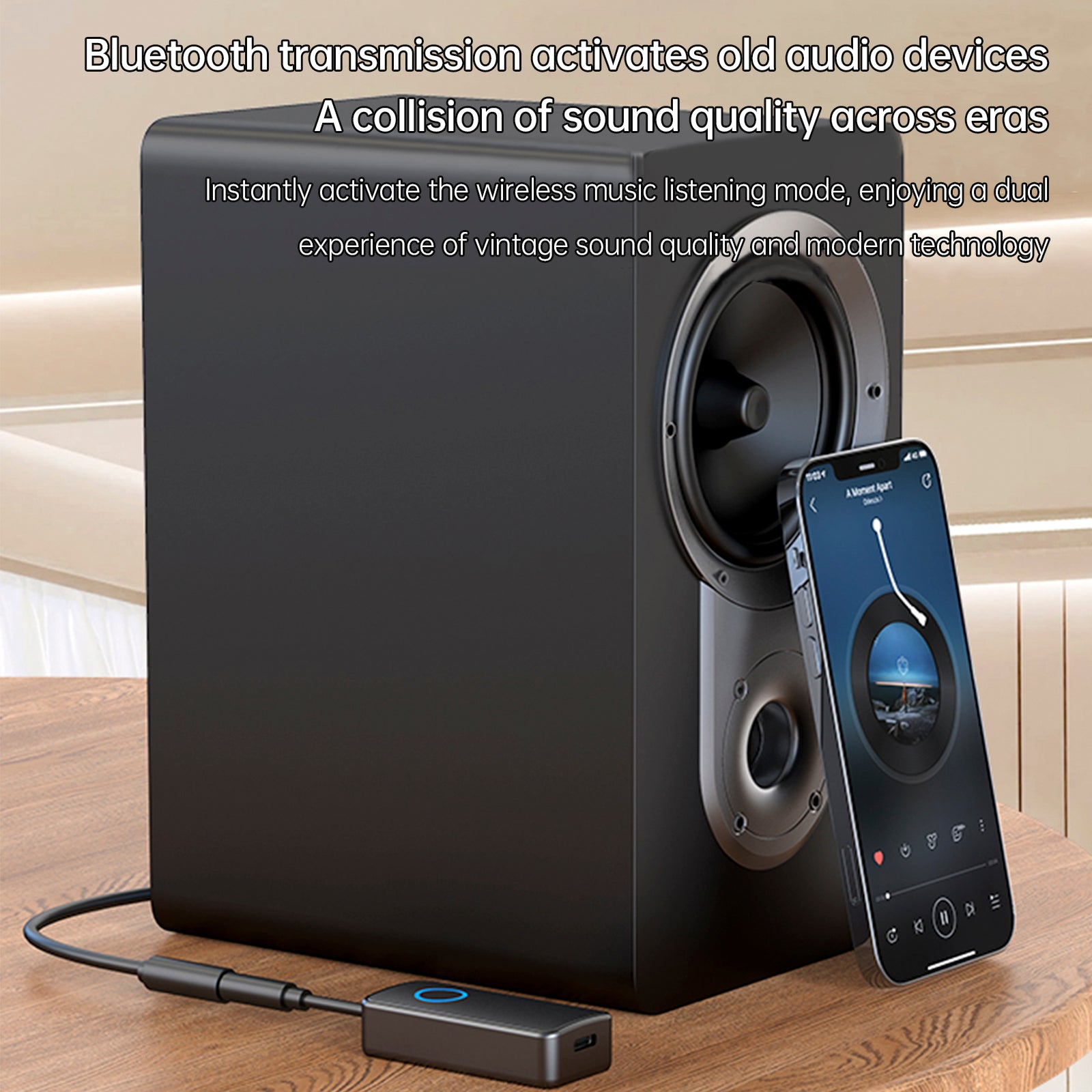 Bluetooth 5.4 Receiver Transmitter 2-in-1 3.5mm Wireless Audio Adapter