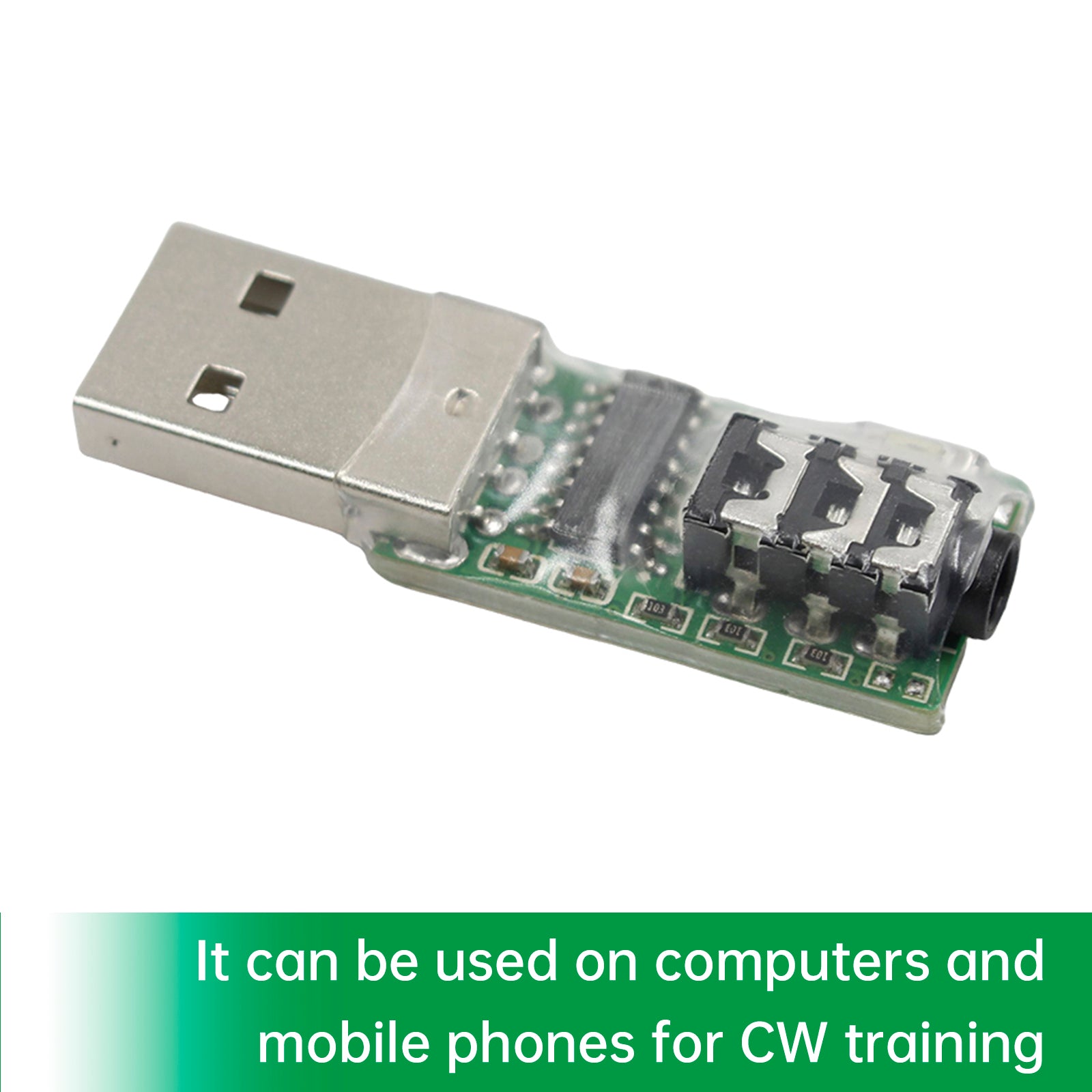 USB Interface Multifunctional CW Trainer Vband MCode Trainer Key Connection