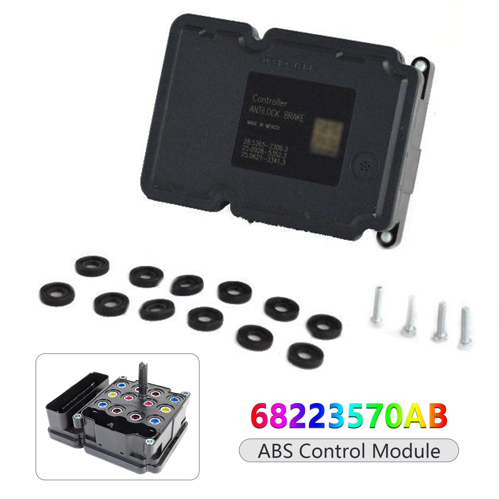 2014-2016 Jeep Compass New ABS Control Module 68223570AB 68223570AA