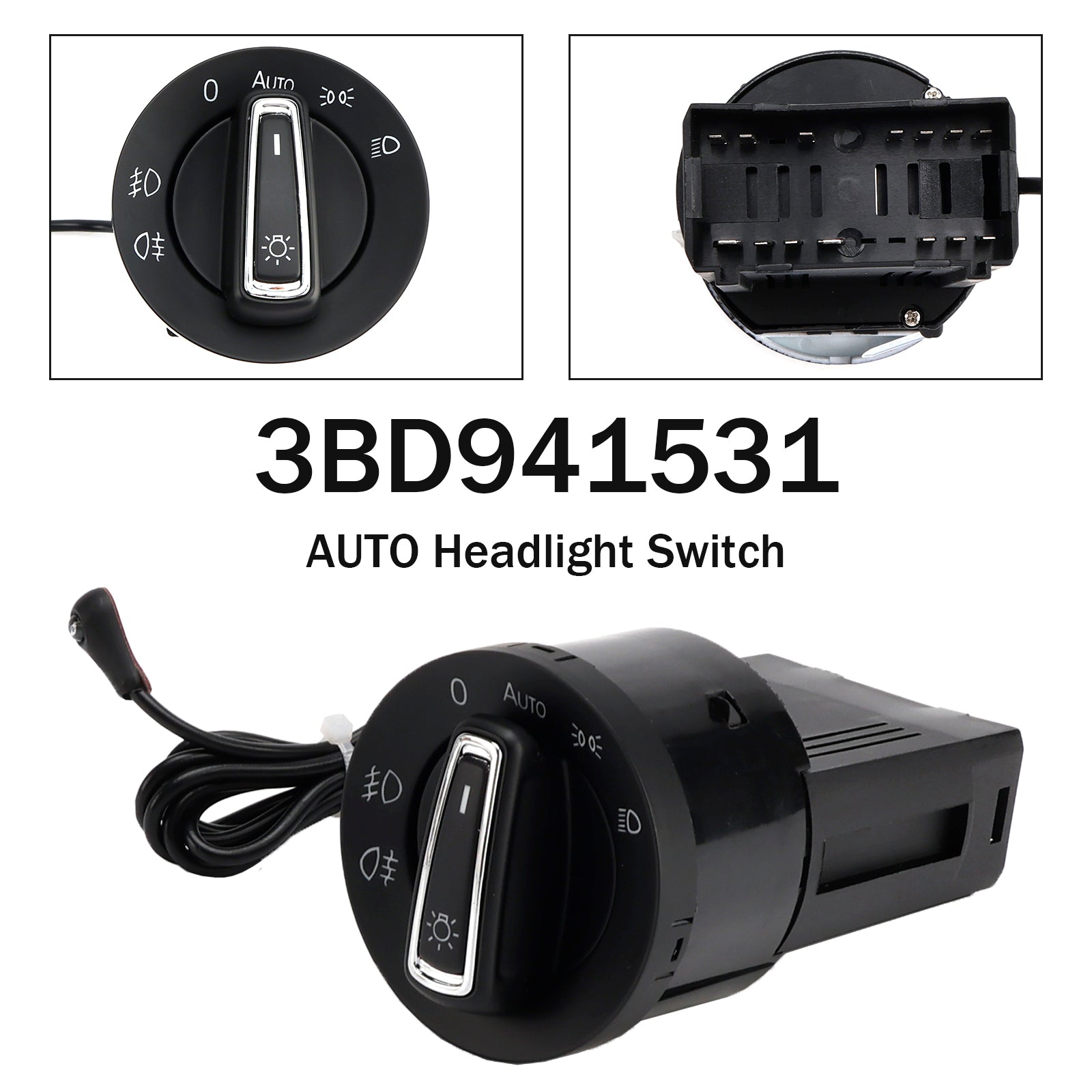 AUTO Headlight Switch W/ Light 3BD941531 for VW Seat Octavia Fabia Alhambra