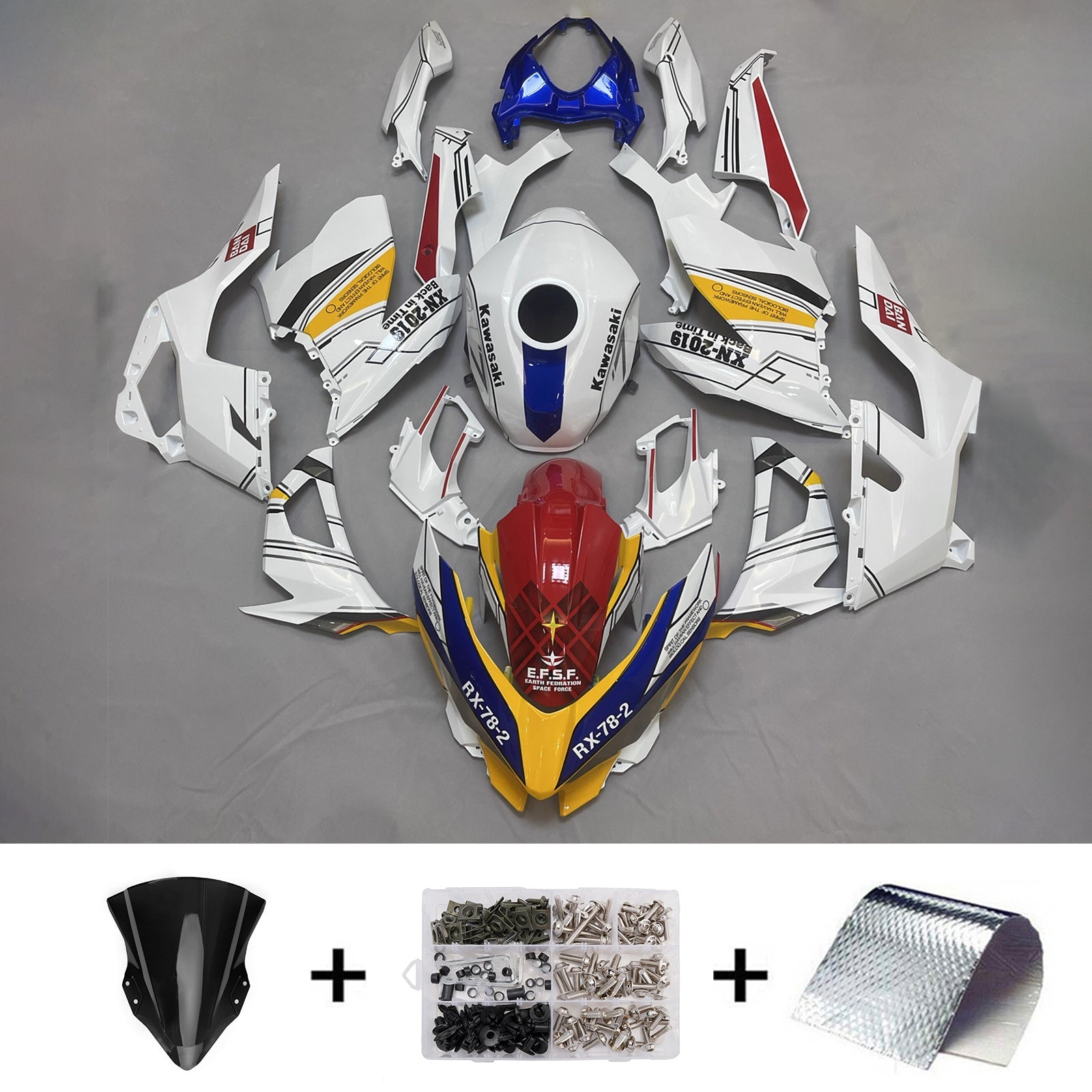 Injection Fairing Kit Bodywork Plastic ABS fit For Kawasaki EX400 Ninja400 2018-2024