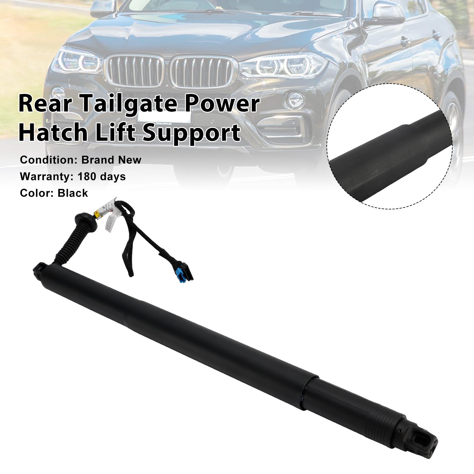 2014-2019 BMW X6 F16 F86 SUV xDrive 50i 4395ccm 449HP 330KW (Petrol) Rear Left Tailgate Power Lift Support 51247434043