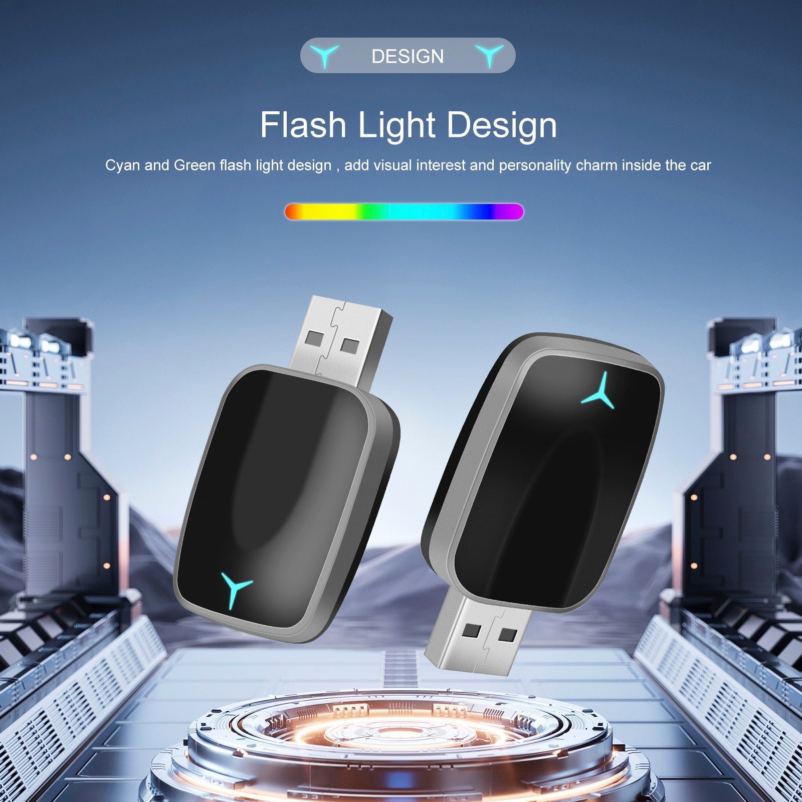 2 in 1 USB Car Dongle Connect Box Wireless Apple Carplay Android Auto Adapter