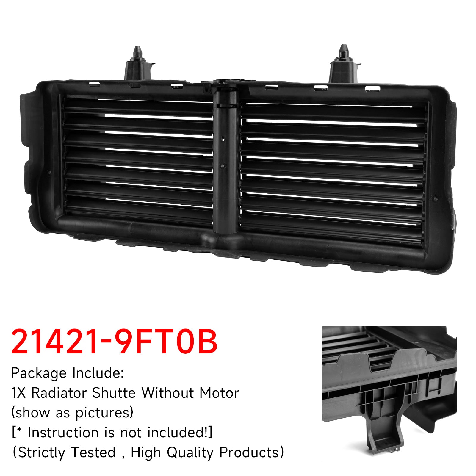 2017-2020 For Nissan Titan Radiator Shutter Assembly W/O Motor 21421-9FT0B