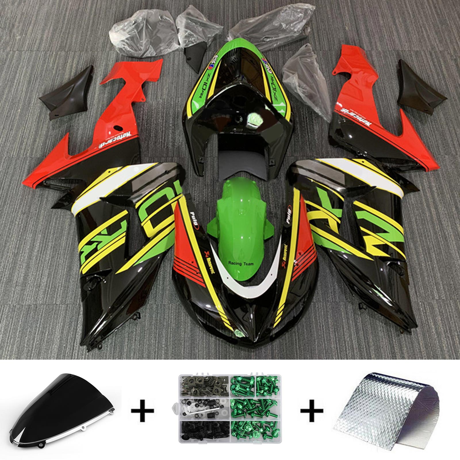 2006-2007 Kawasaki ZX10R Fairing Kit Bodywork Plastic ABS