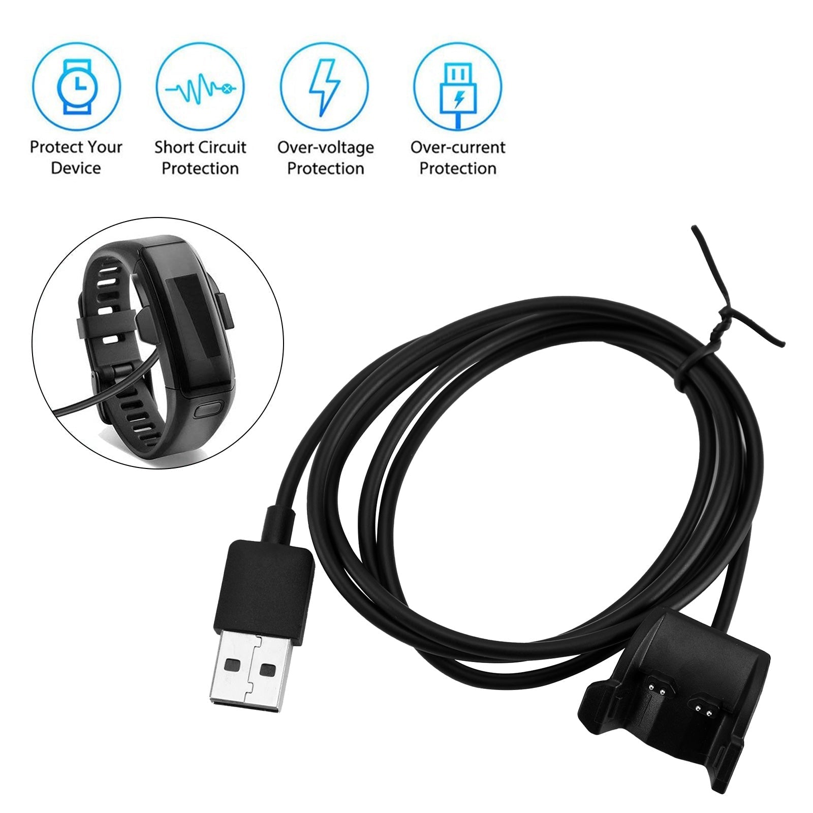 USB Charger Charging Data Cable Cord Fit for Garmin HR/HR Approach X40