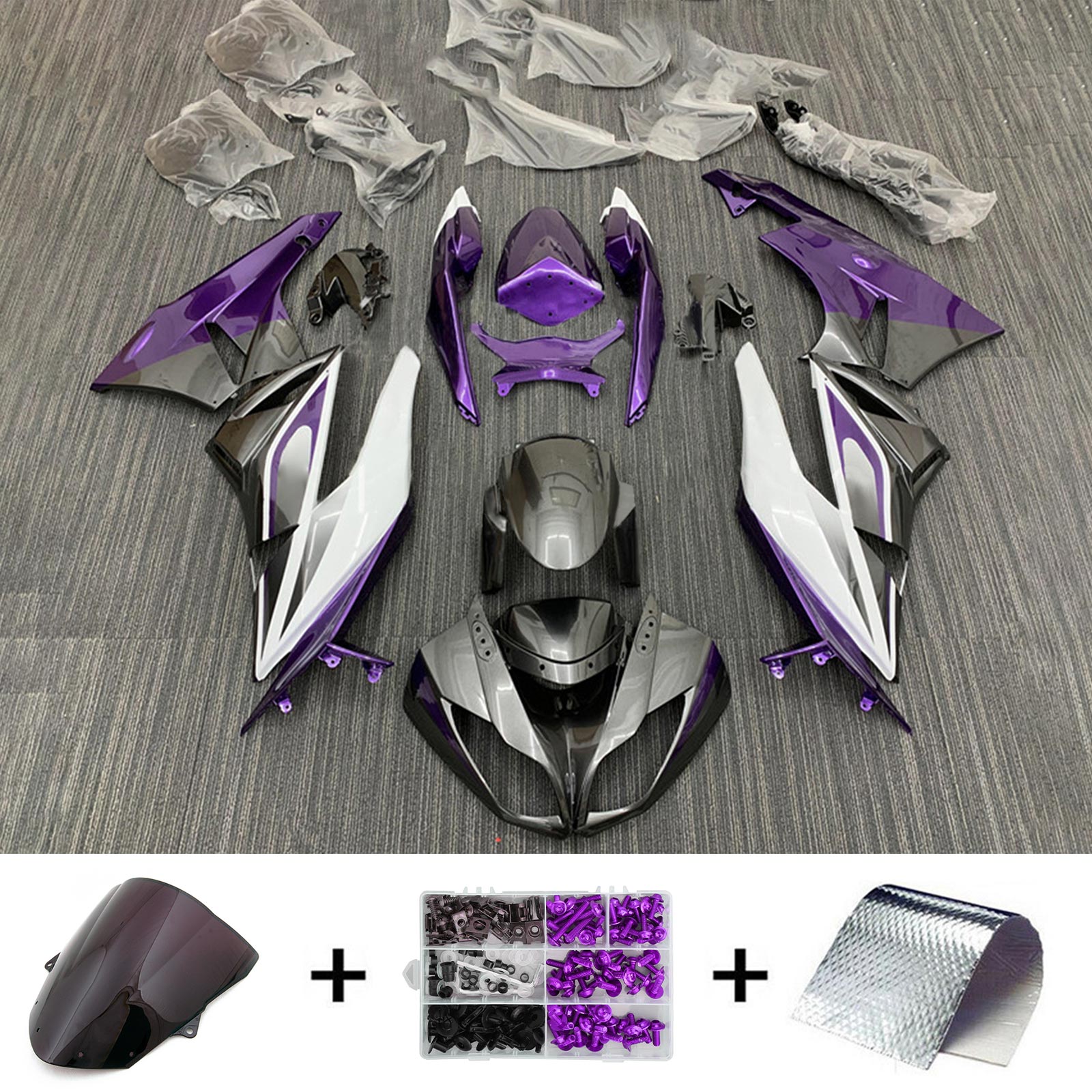 2009-2012 Kawasaki ZX6R 636 Fairing Kit Bodywork Plastic ABS