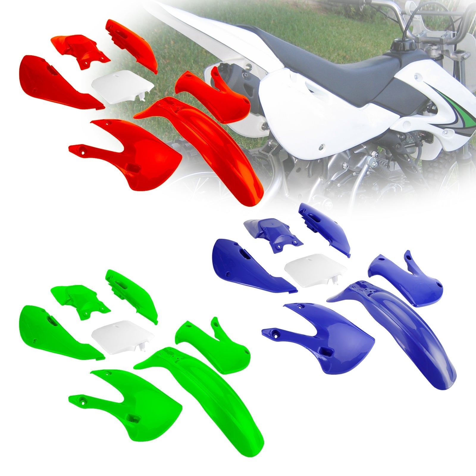Kawasaki KLX110 KLX65 RM65 DRZ110 Injection ABS Plastic Bodywork Fairing Kit
