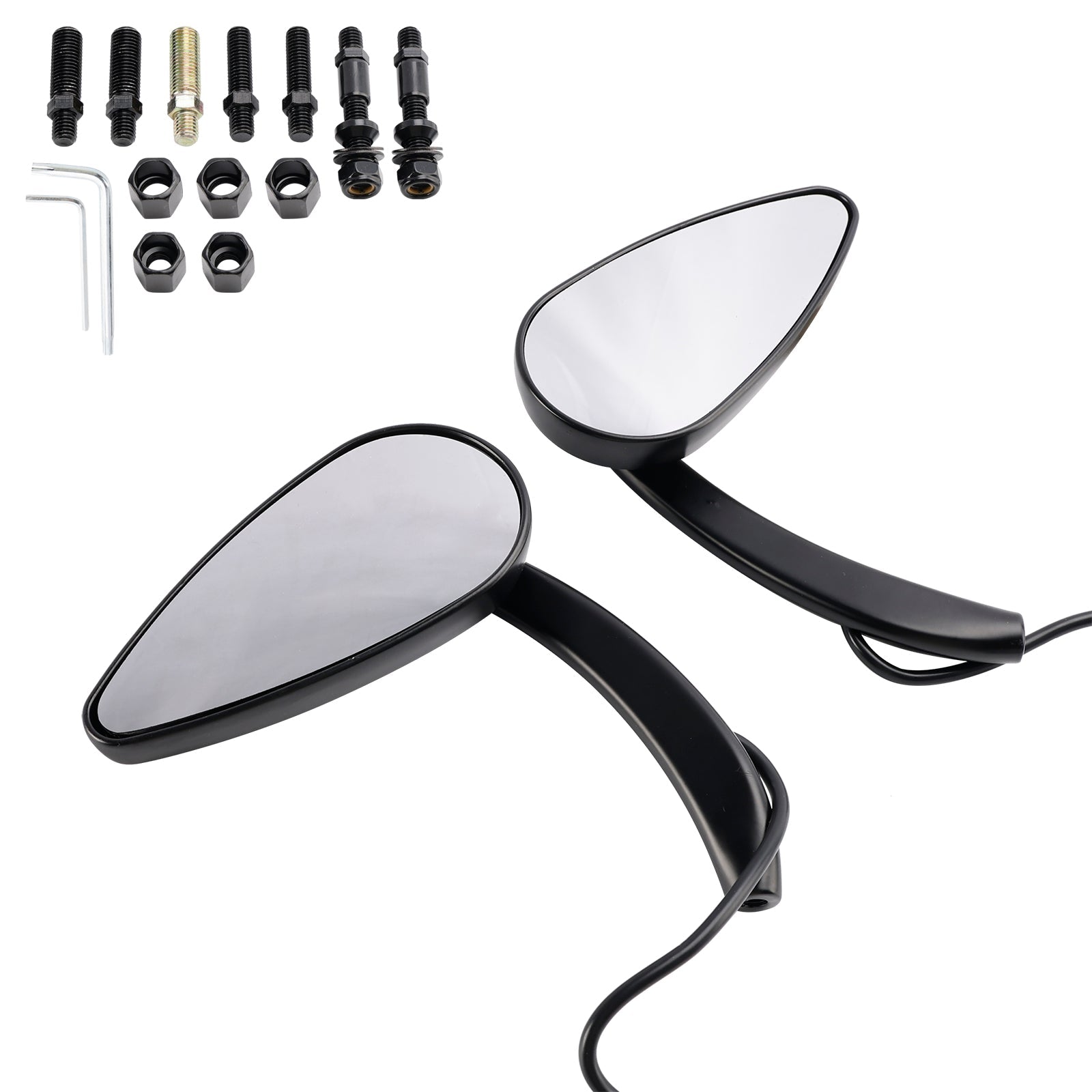 1990-2021 Sportster 883 1200 Black Custom Dynamics LED Turn Signal Mirrors