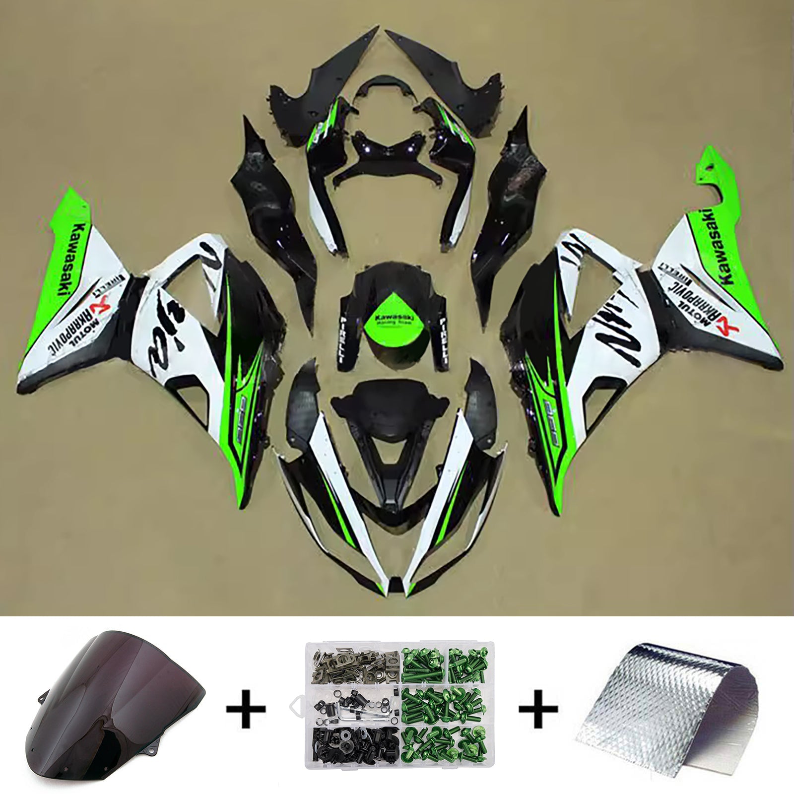 Injection Fairing Kit Bodywork Plastic ABS fit For Kawasaki ZX6R 636 2013-2018