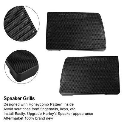 93-13 Touring Electra Glide Generic 6X9" Saddlebag Lid Perforated Speaker Grills