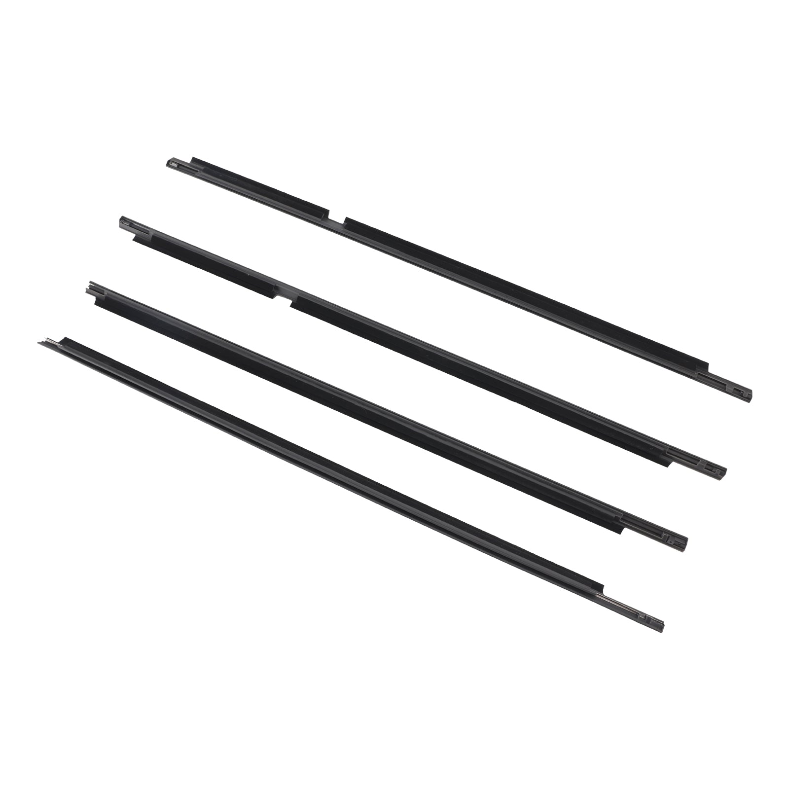 2008-2015 Toyota Land Cruiser LC 200 4PCS Door Glass Belt Outer Molding Weatherstrip 75710-60070