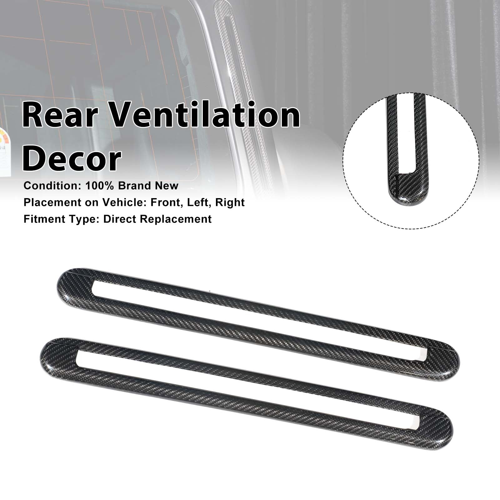 2025+ Fit Benz G Class G63 G550 Carbon Fiber Rear Side Air Vent Outlet Trim