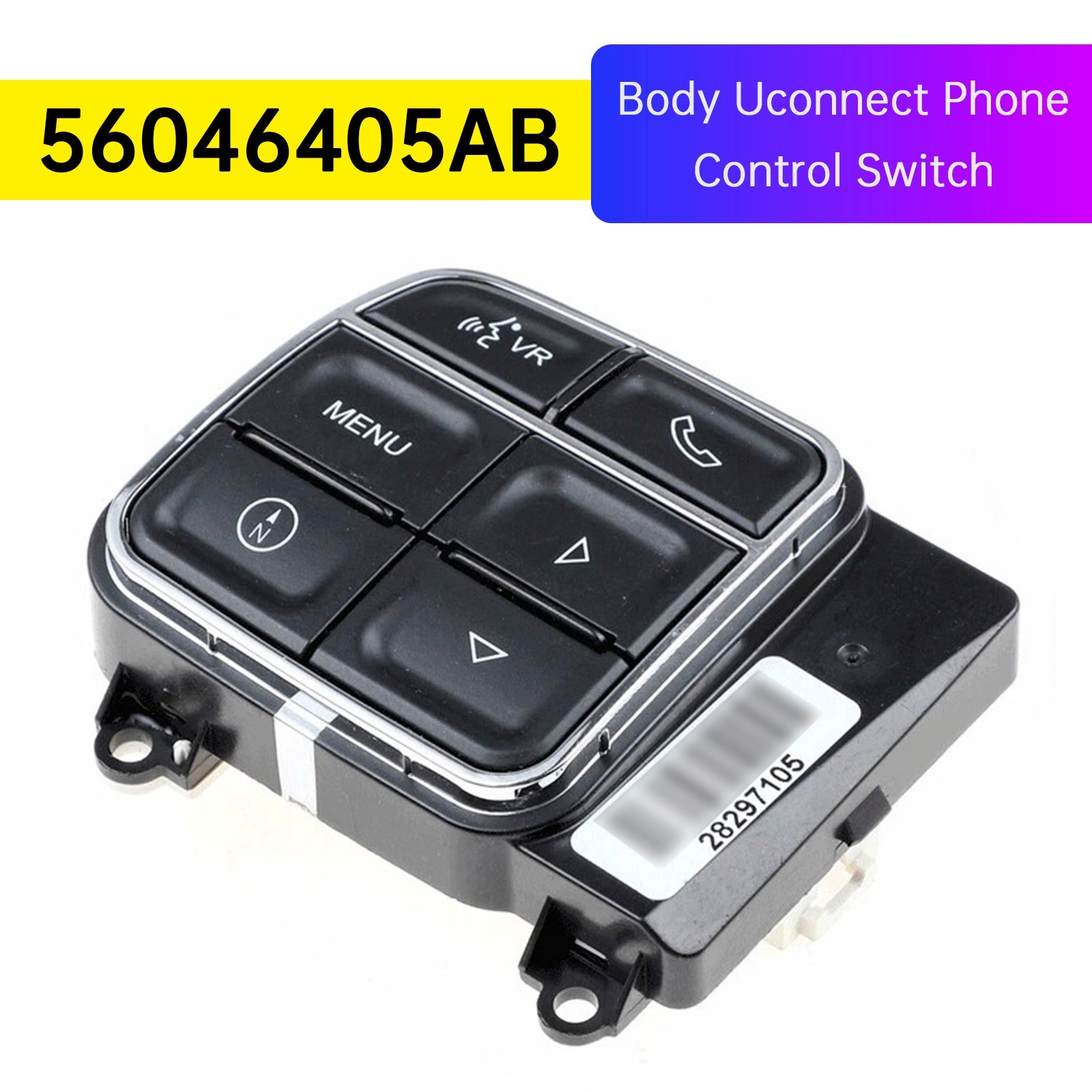 2012-2018 Jeep Wrangler JK Body Uconnect Phone Control Switch 56046405AB
