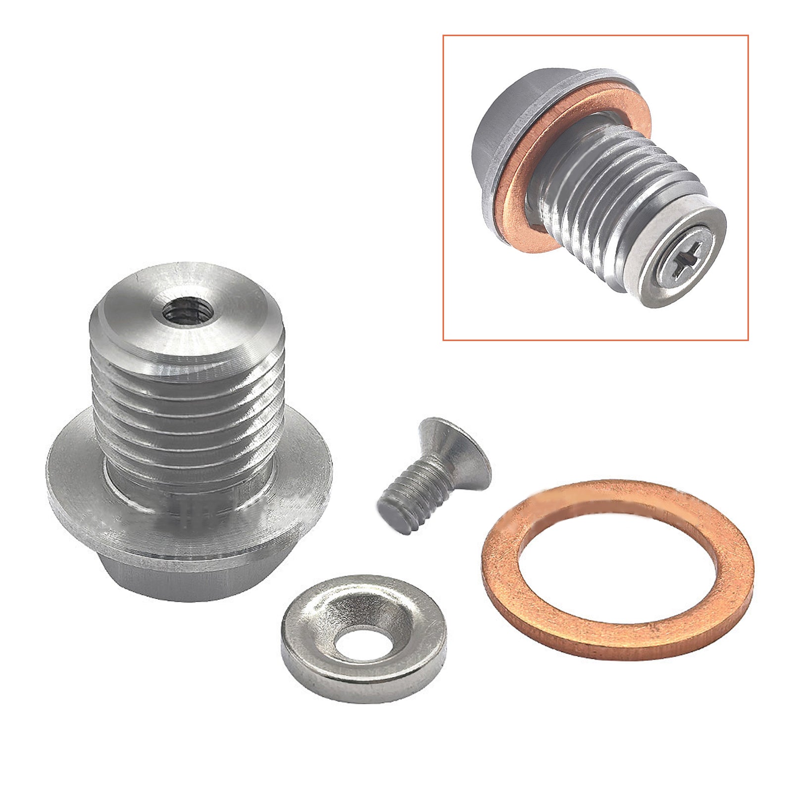 Universal Car Engine Magnetic Oil M14x1.5 Drain Plug Screw Nut Bolt Sump