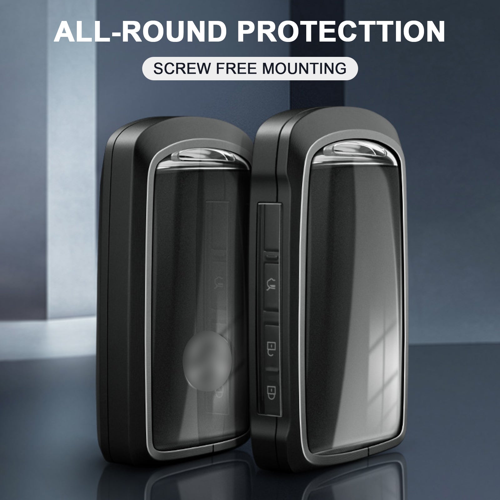 Aluminum Alloy TPU Silvery Car Key Case Cover With Buckle For Mazda CX-4 CX-5