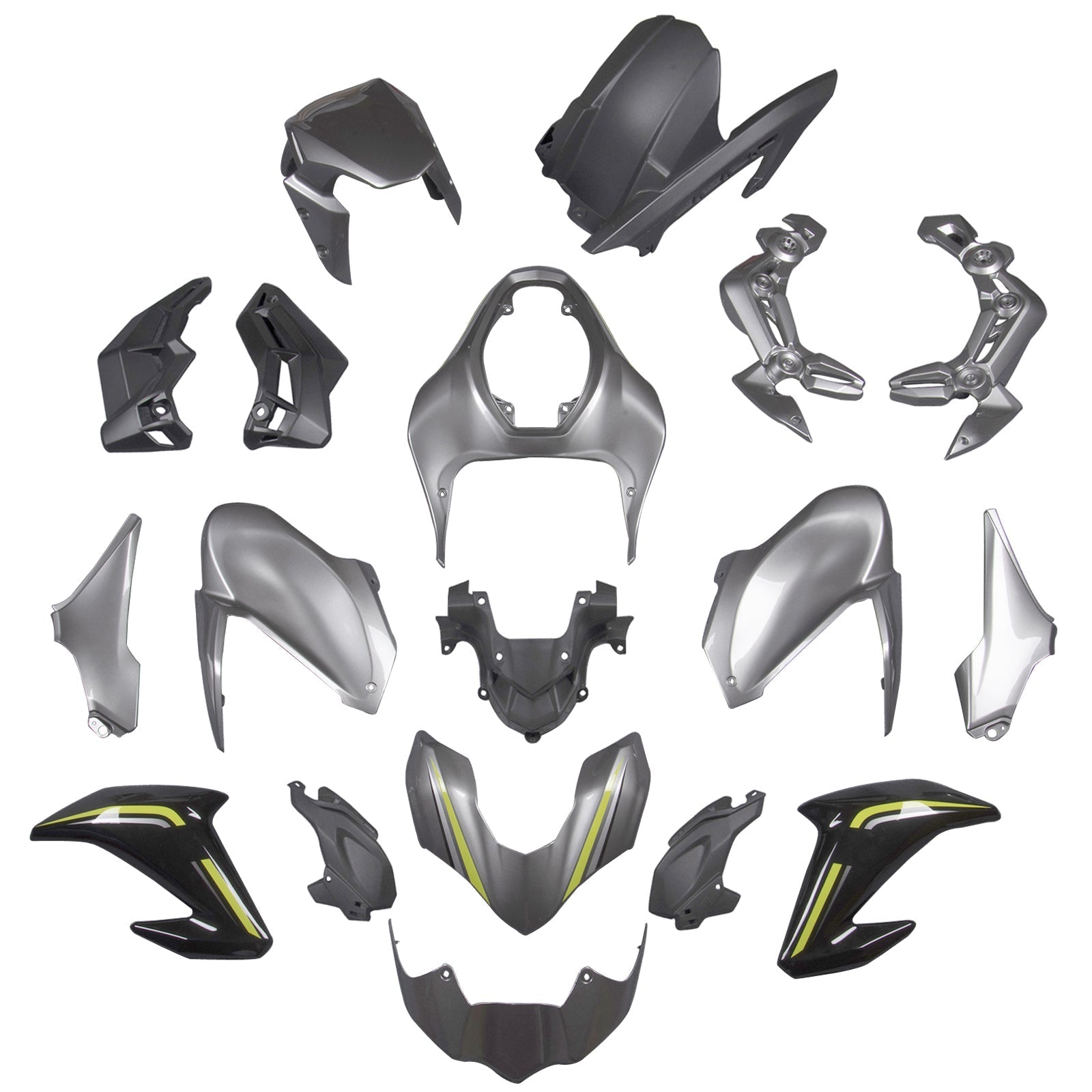 2017-2019 Kawasaki Z900 Silver Injection Plastic ABS Bodywork Generic